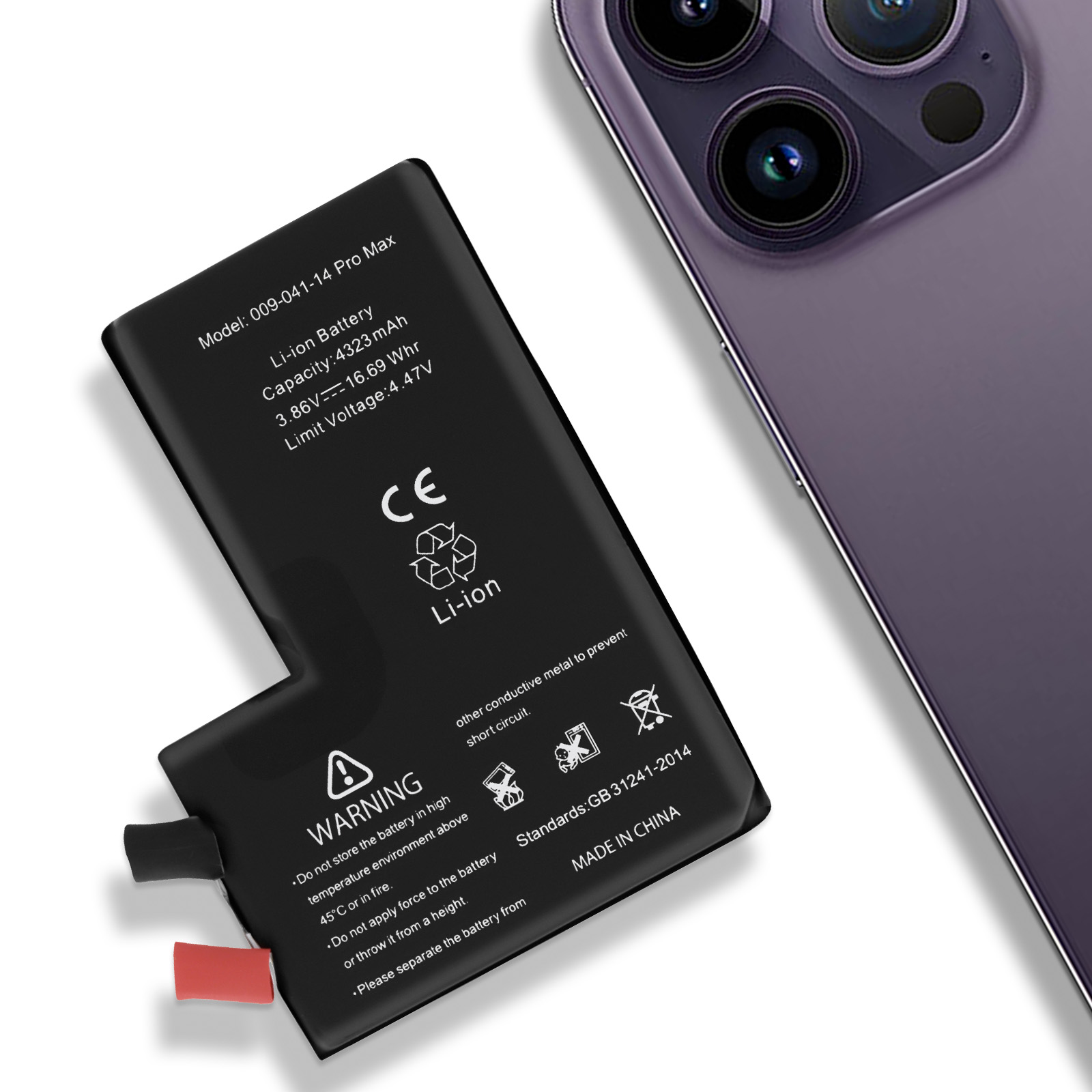 Apple iPhone 14 Pro Max Ersatzakku ohne BMS, 4323mAh - Garantie