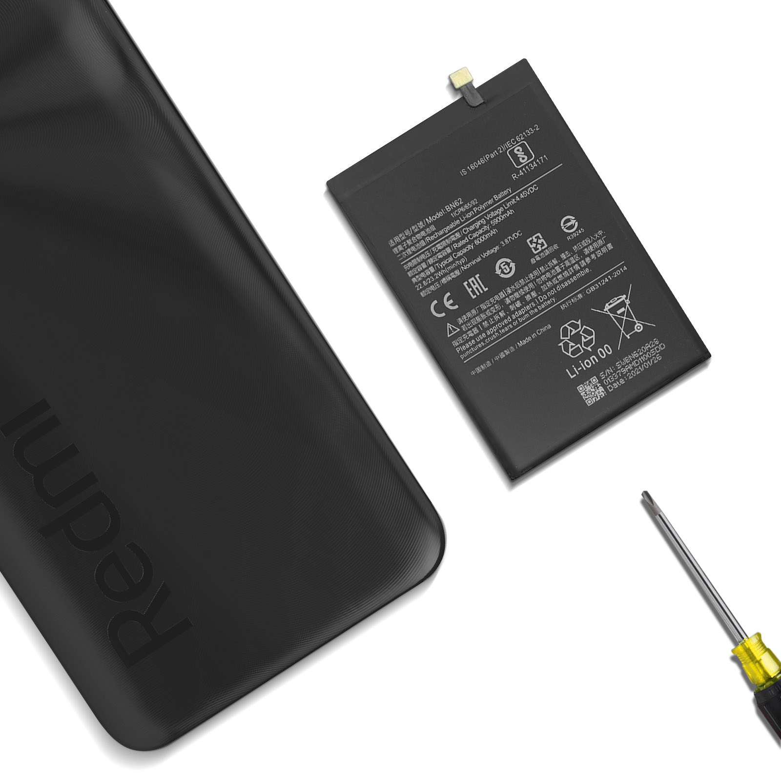 VHBW - Batteria Compatibile Con Xiaomi Civi 5g, Mi Cc11 Smartphone Cellulare 4400mah 3 87v Li Poly 4065705441639