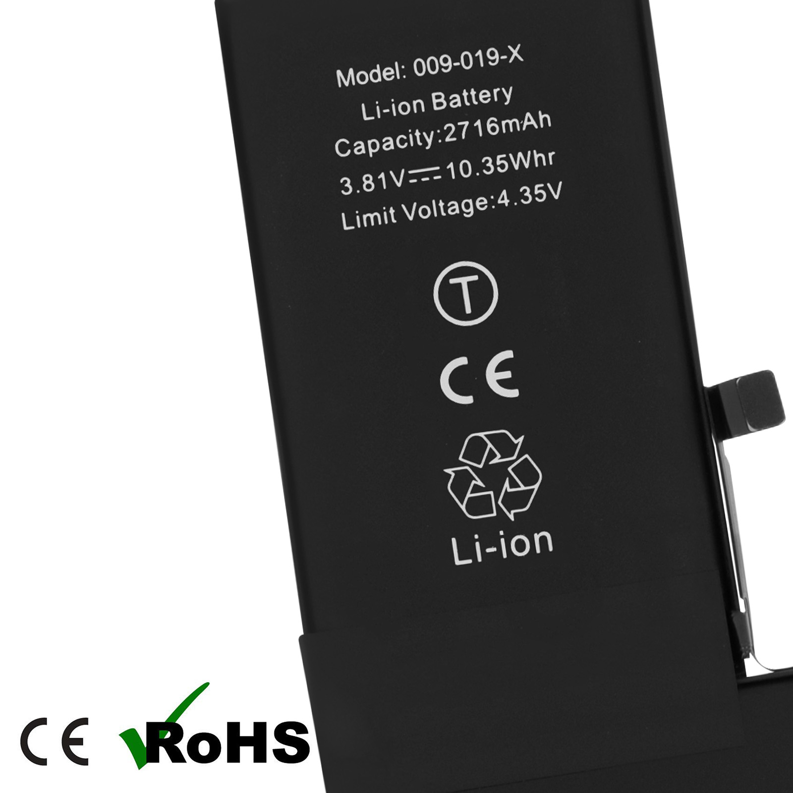 Batterie de remplacement pour iPhone X- 2716 mAh - Pièce détachée - GENERIQUE