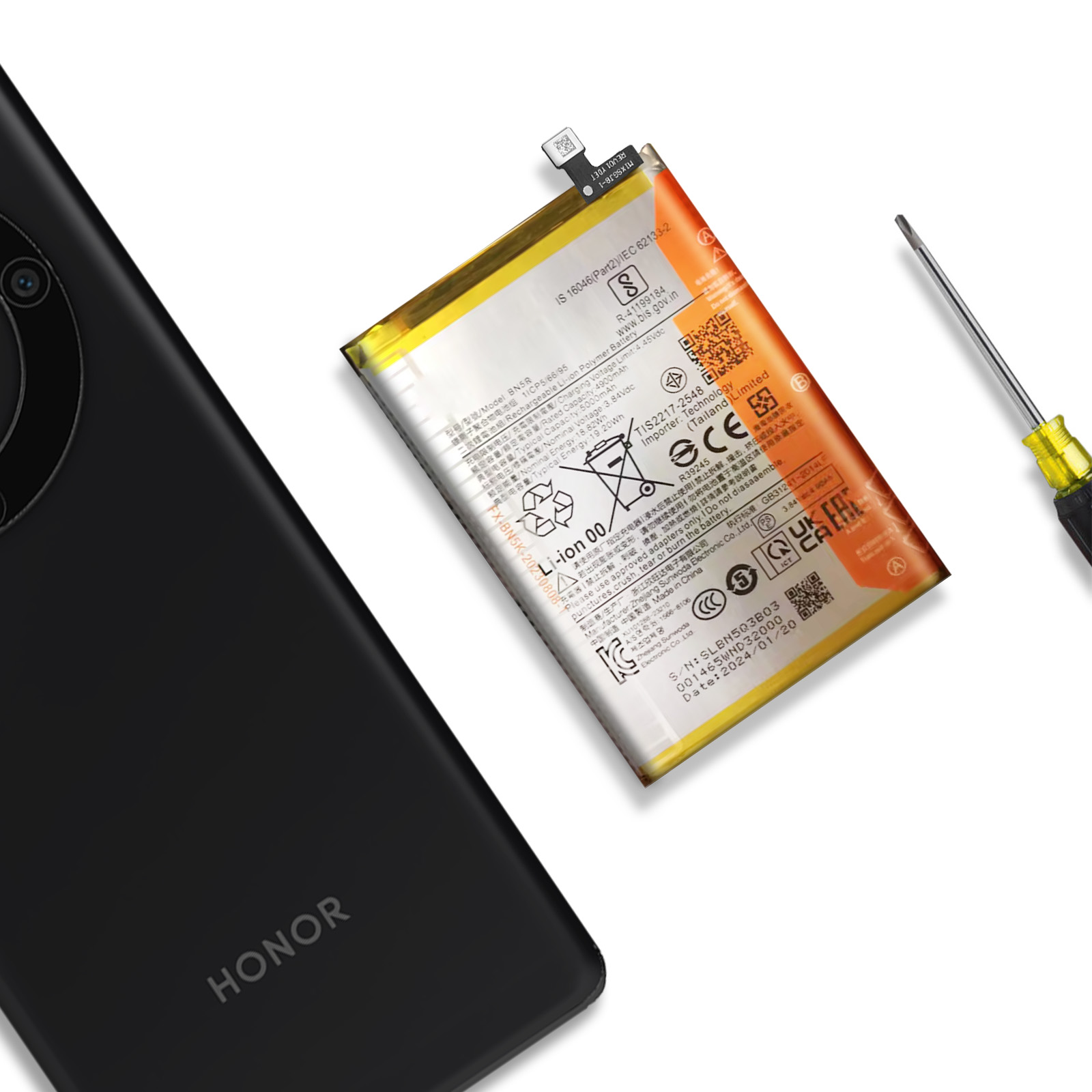 Batterie BN5R 5000 MAh Pour Xiaomi Redmi A3 - Avec Kit D'outils - Compatible Remplacement Origine