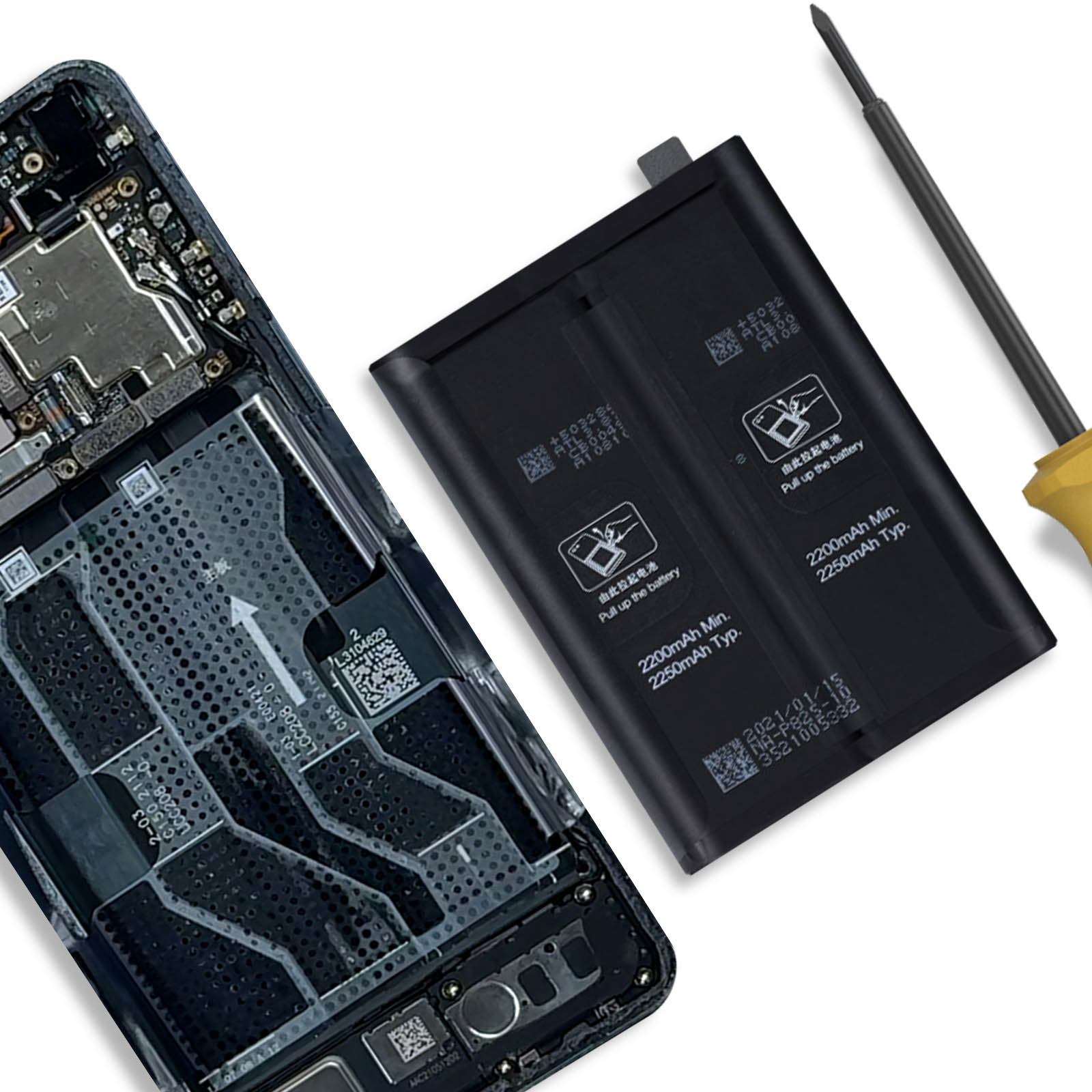 Original Cache Batterie Vitre Arrière Noir Brillant Pour OPPO Find X3 Pro 6561752 Oppo