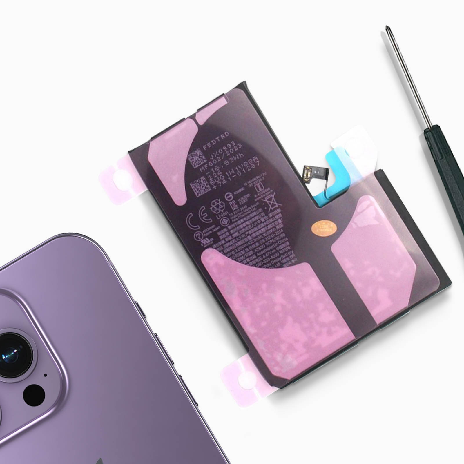 Apple iPhone 14 Pro Max Hochleistungsakku, 4323mAh Austausch-Akku