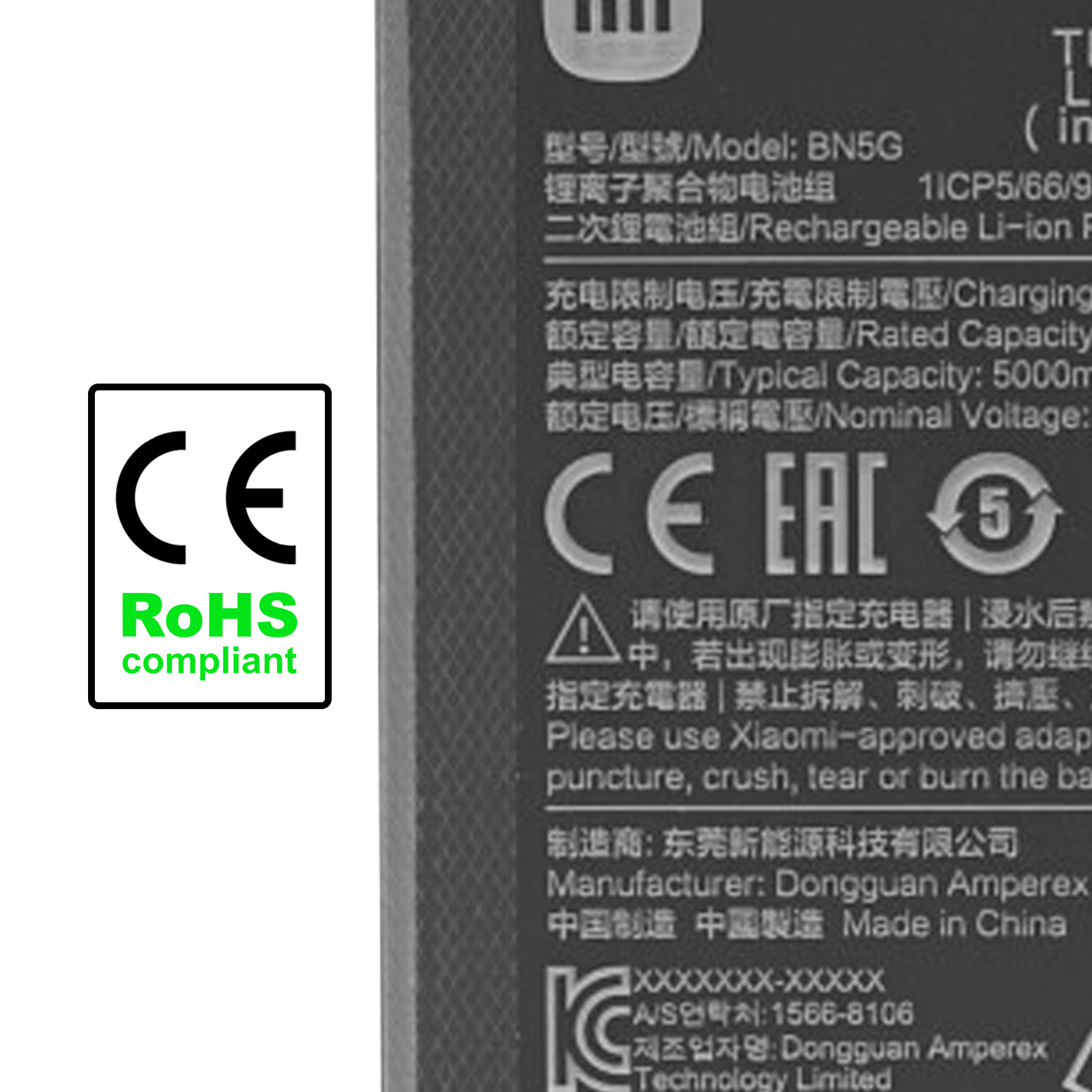 Batteria BN5G Originale Per Xiaomi Redmi 10A (220233L2G) E 10C (220333QAG) &ndash; 5000mAh