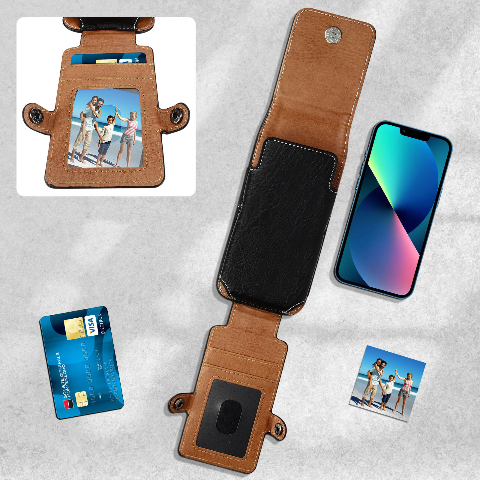 Custodia Con Clip Da Cintura Per Telefono ZMAX 11 - Supporto Porta Carte, Nylon