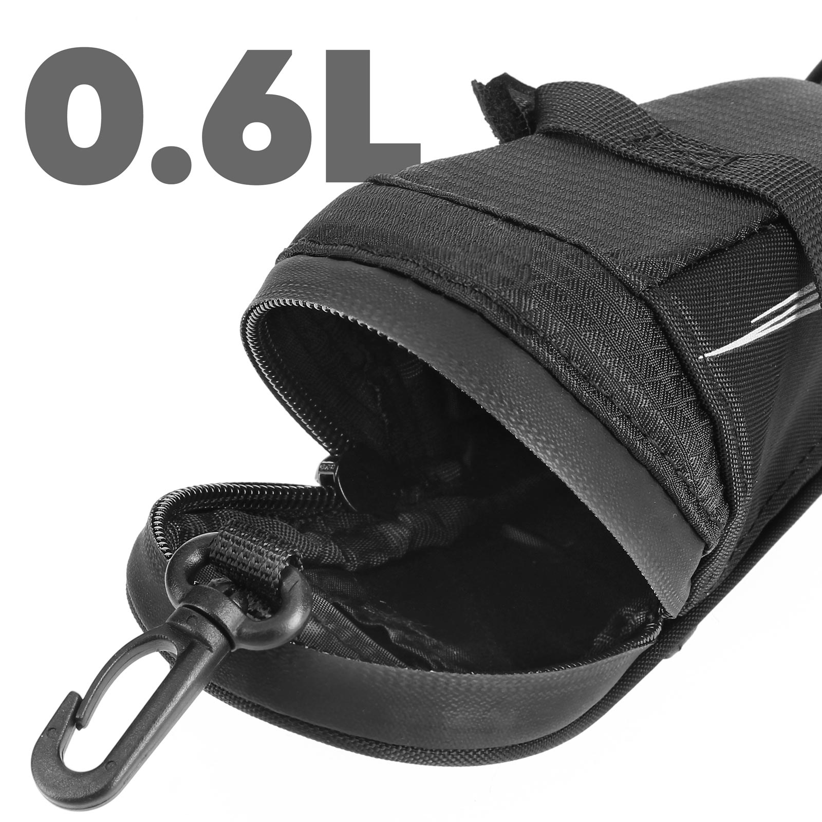 Playexen Borsa Sottosella Bici Piccola Borse da Sella Bicicletta da Corsa Strada MTB Impermeabile con Nastro Riflettente Marsupio Portaoggetti di Attrezzi Bici 16.5 * 7.5 * 10CM con Cinghie(Verde