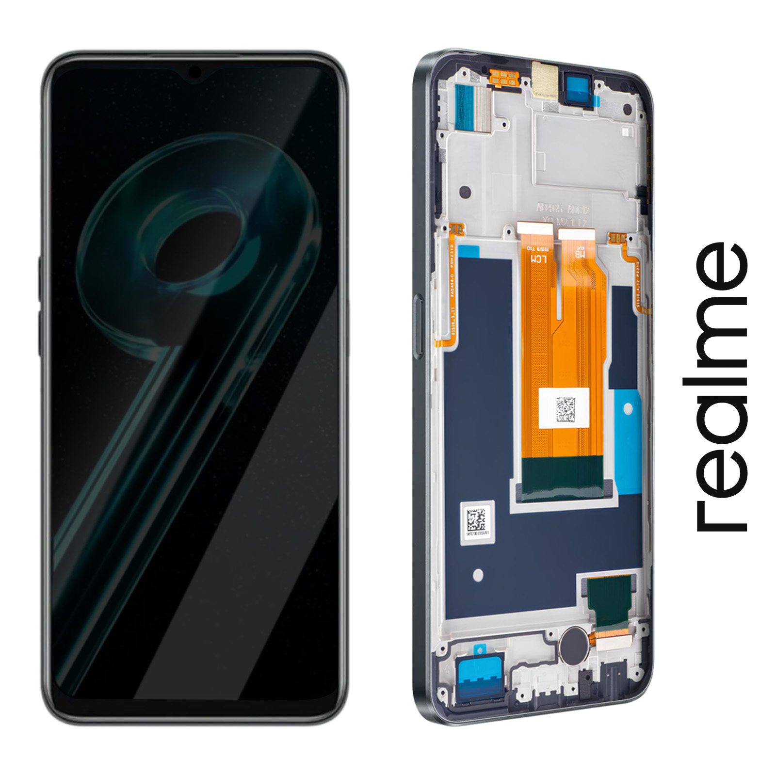 Écran LCD Complet + Vitre Tactile Noire Sur Châssis Pour Realme 9 Pro - Neuf