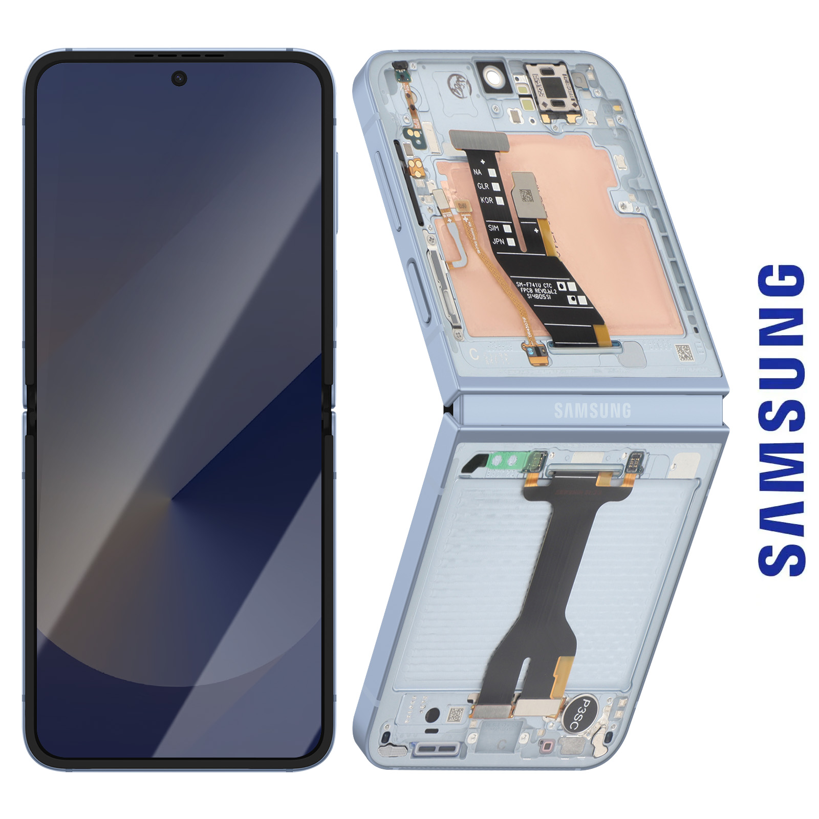 Ecran Z Écran intérieur AMOLED complet Original Samsung Galaxy Z Flip 6, Vitre ...