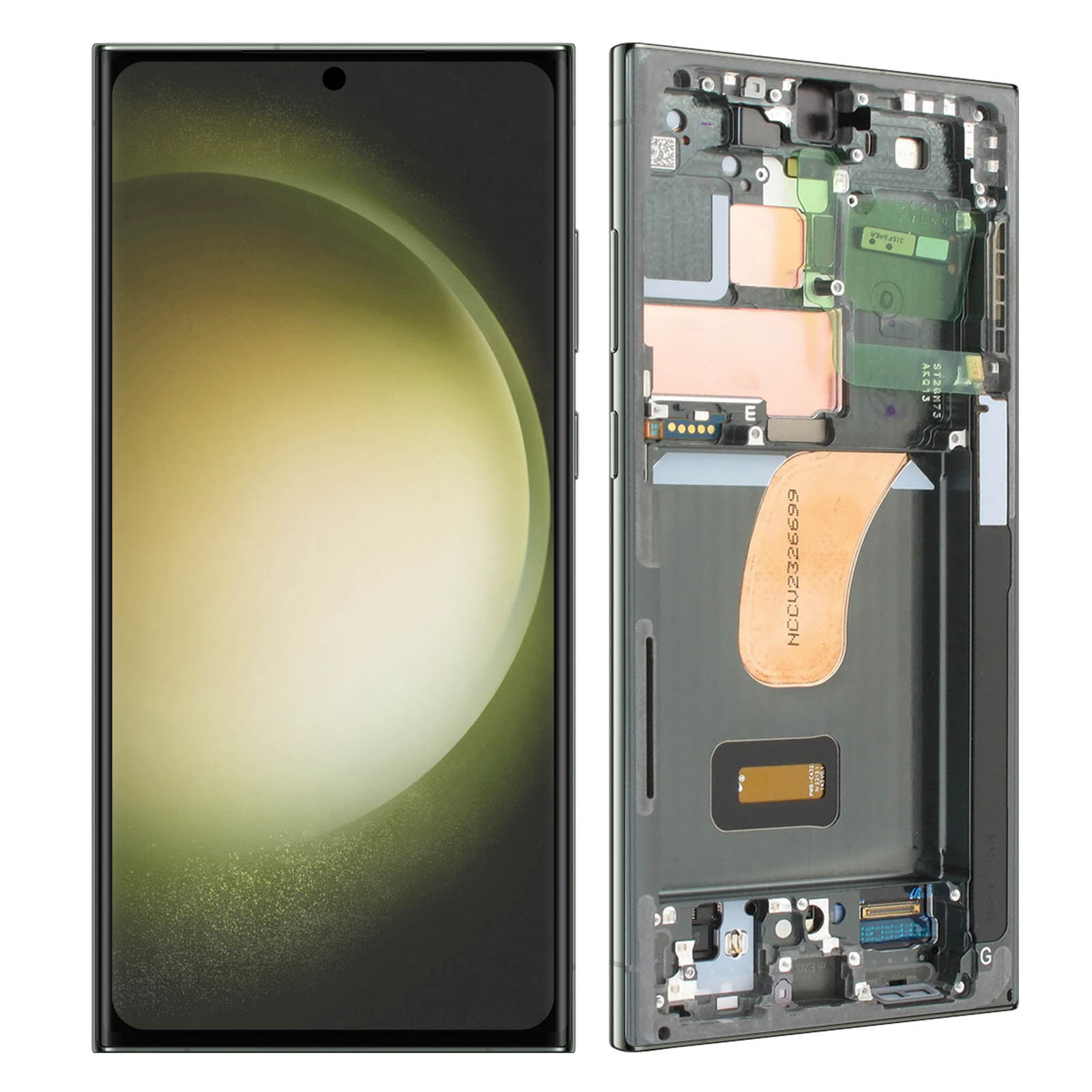 Reemplazo De Pantalla Original Para Samsung Galaxy S23 Ultra Para Samsung S918 S918B SM-S918U SM-S918W Pantalla LCD Táctil Digitalizador De Vidrio Asamblea Piezas De Reparación (azul Con Marco
