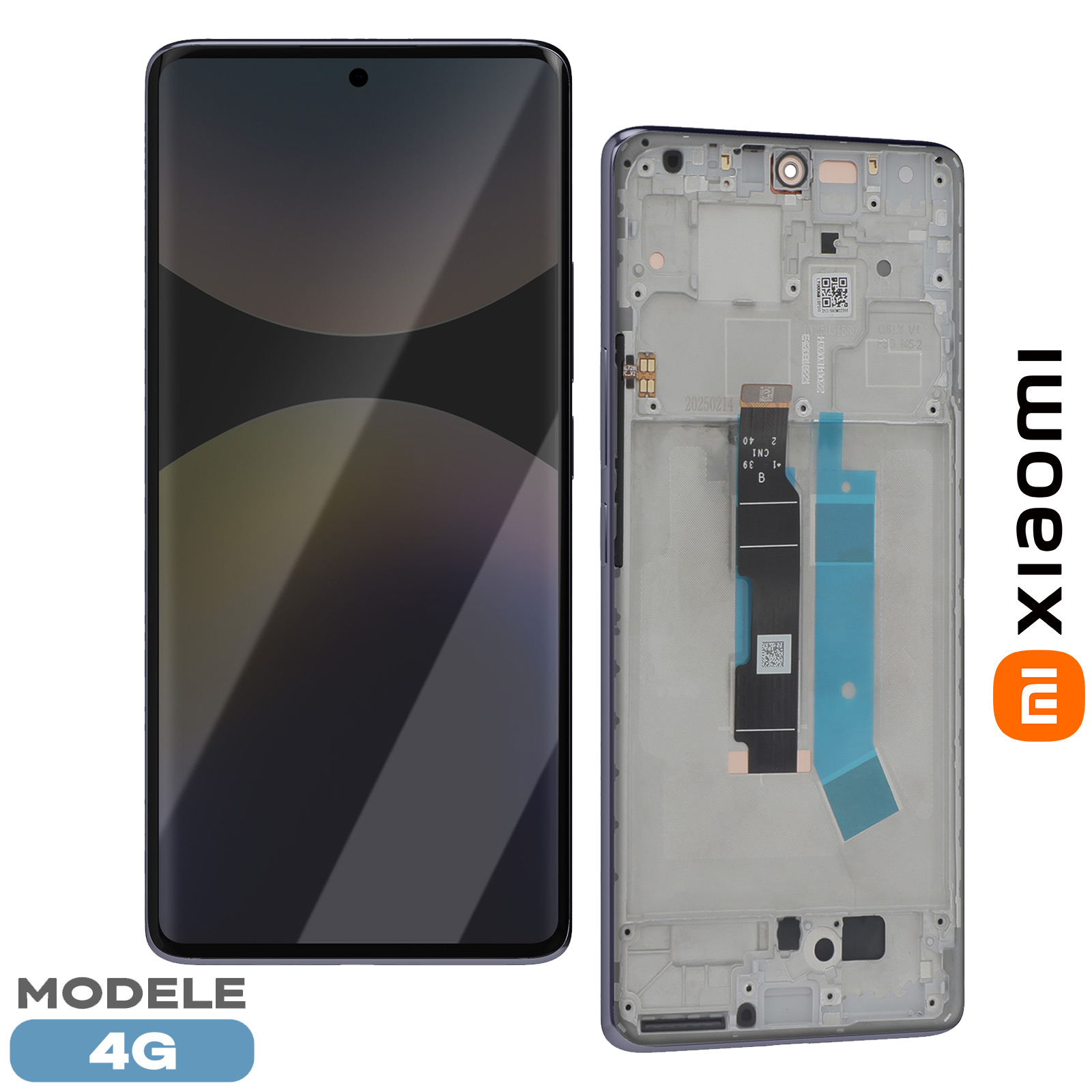 Display Touch Originale Per Xiaomi Redmi Note 14 Pro 5G (24094RA29G) Schermo Vetro Nero