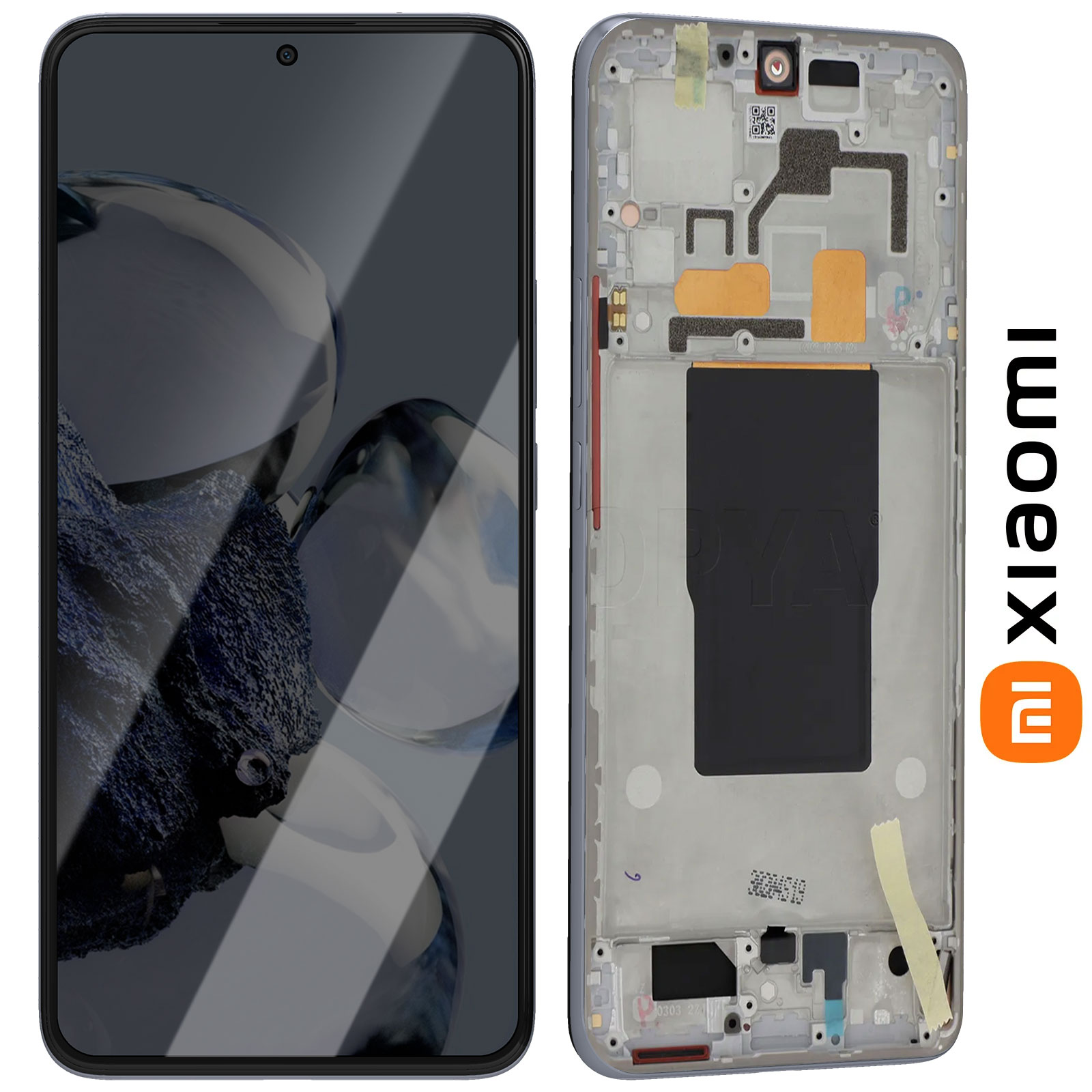 Écran LCD Complet + Châssis Pour Xiaomi 12T Pro – Gris, Premium, Neuf