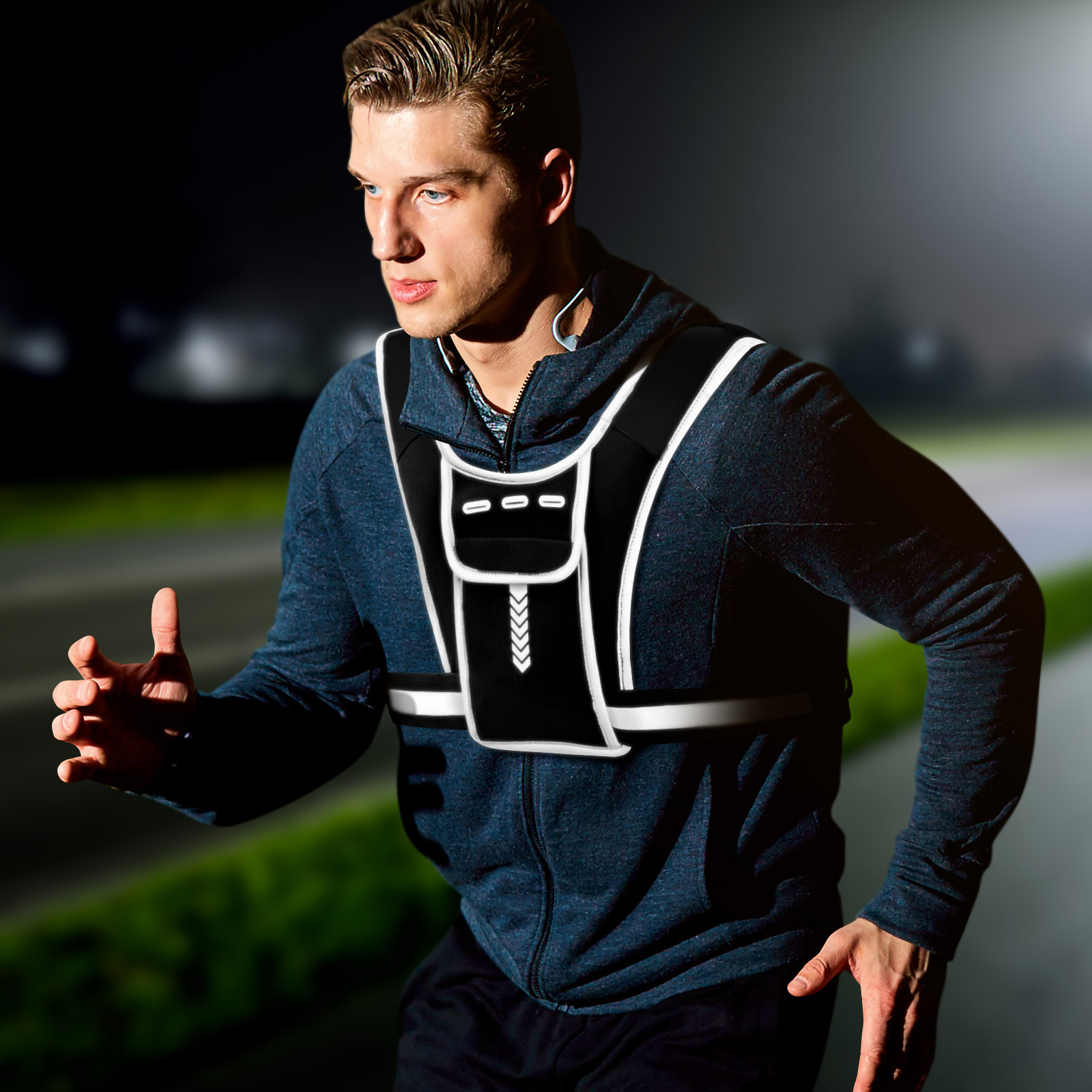 2 Bracciali Luminosi A LED Ricaricabili Tramite USB, Bracciali Da Corsa Riflettenti A Led Braccialetti Con Fascia Lampeggiante Regolabile Verde 98623811