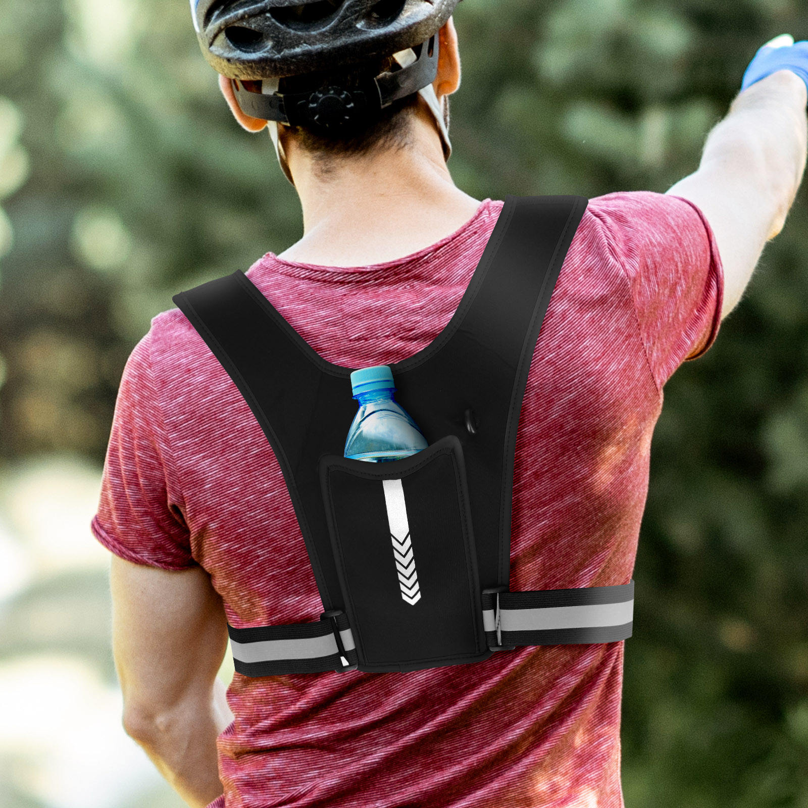 Gilet Da Corsa UTOBEST Allite Con Borraccia: Leggero, Riflettente, Traspirante E Regolabile (taglia XL)
