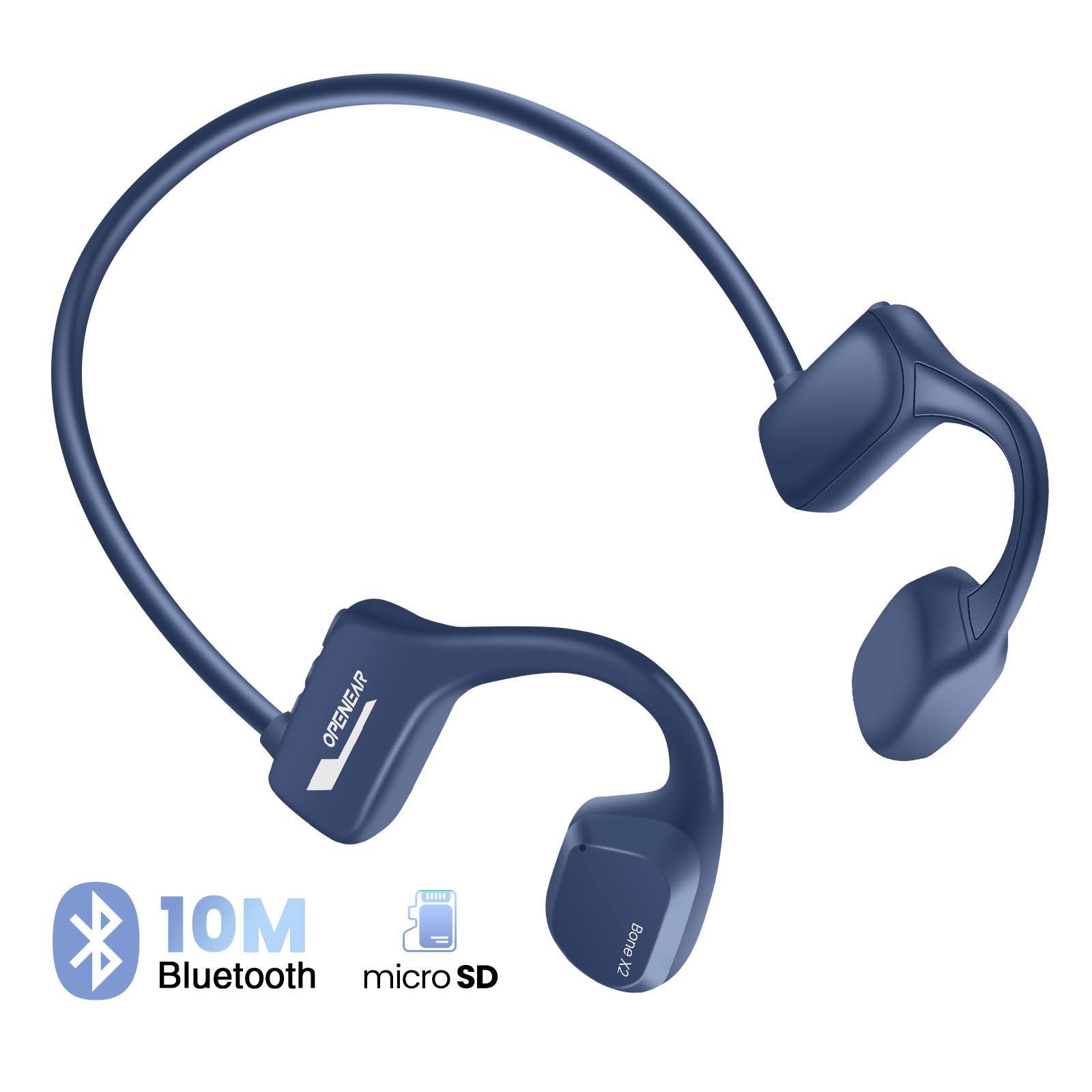 Cuffie Impermeabili per Il Nuoto, Auricolari Sportivi Cablati da 3,5mm a Conduzione Ossea con Sostituzione dei Tappi per Le Orecchie per Il Nuoto, Le Immersioni, la Corsa, Il Ciclismo, la(Bianco