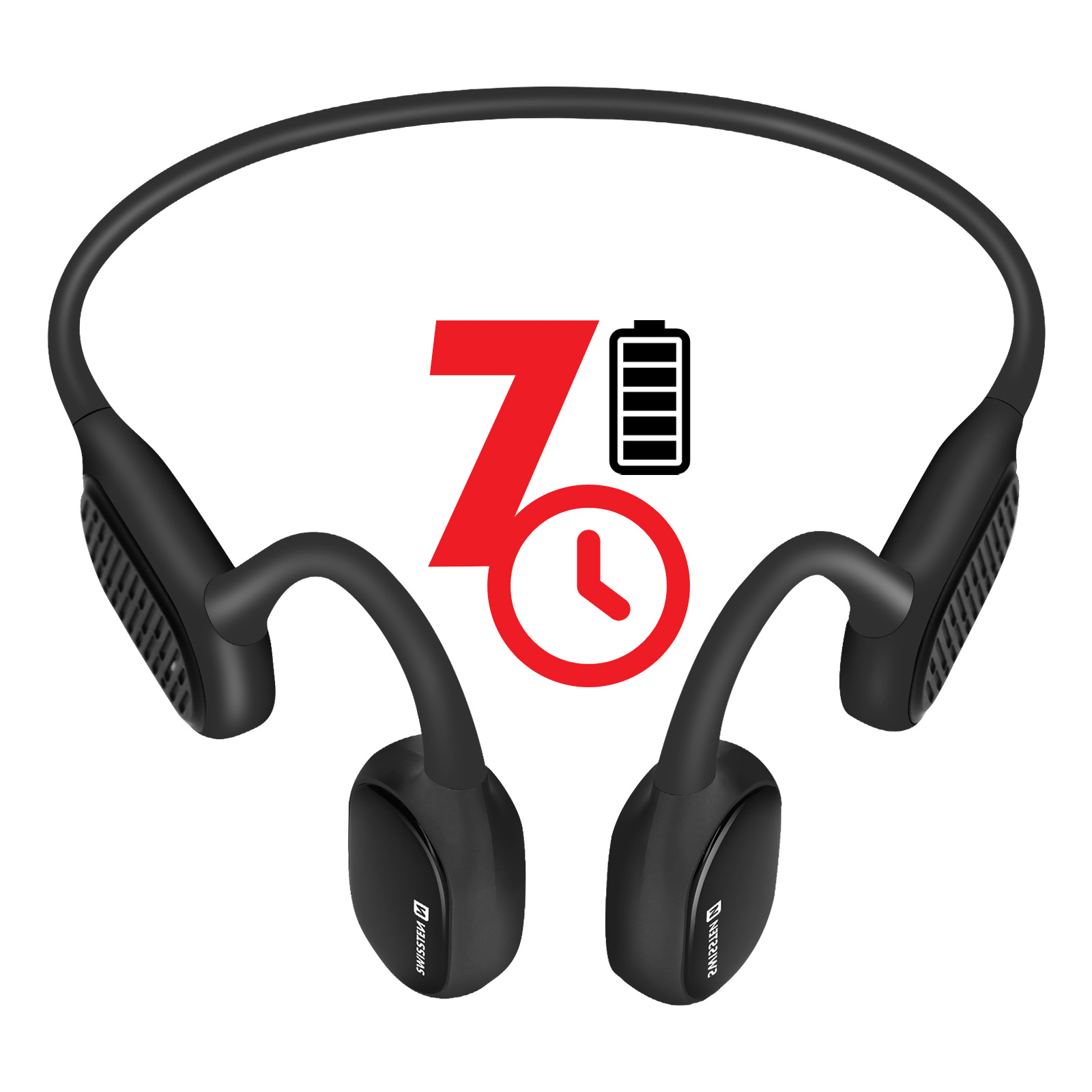 2x Casques à Conduction Osseuse Bluetooth 5.1 avec Micro pour Gym