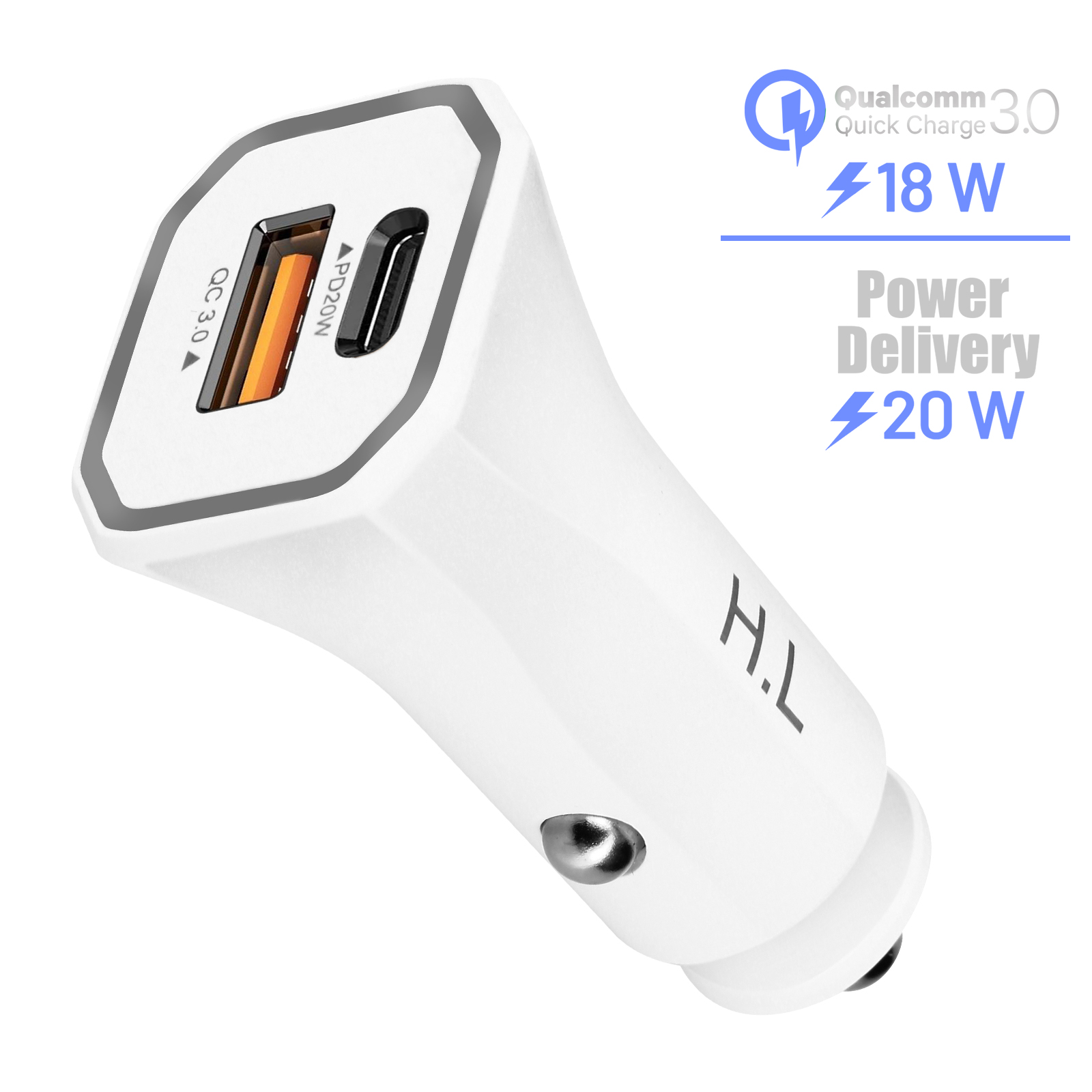 Caricabatterie Auto Tripla Porta USB | Adattatore Accendisigari | Ricarica Rapida Per Smartphone