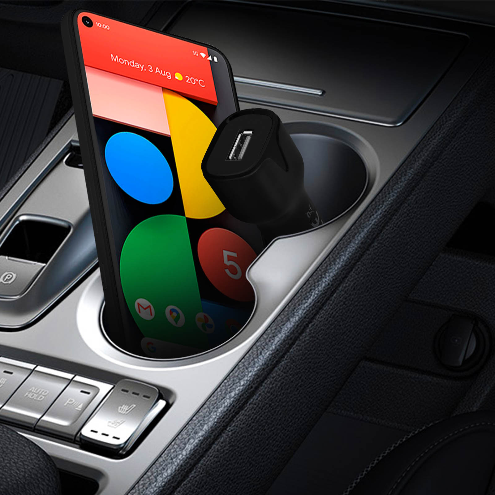 4x Caricabatteria Da Auto USB 2x USB C Tipo C 66W 15W Spaccafinestra - Foto 4