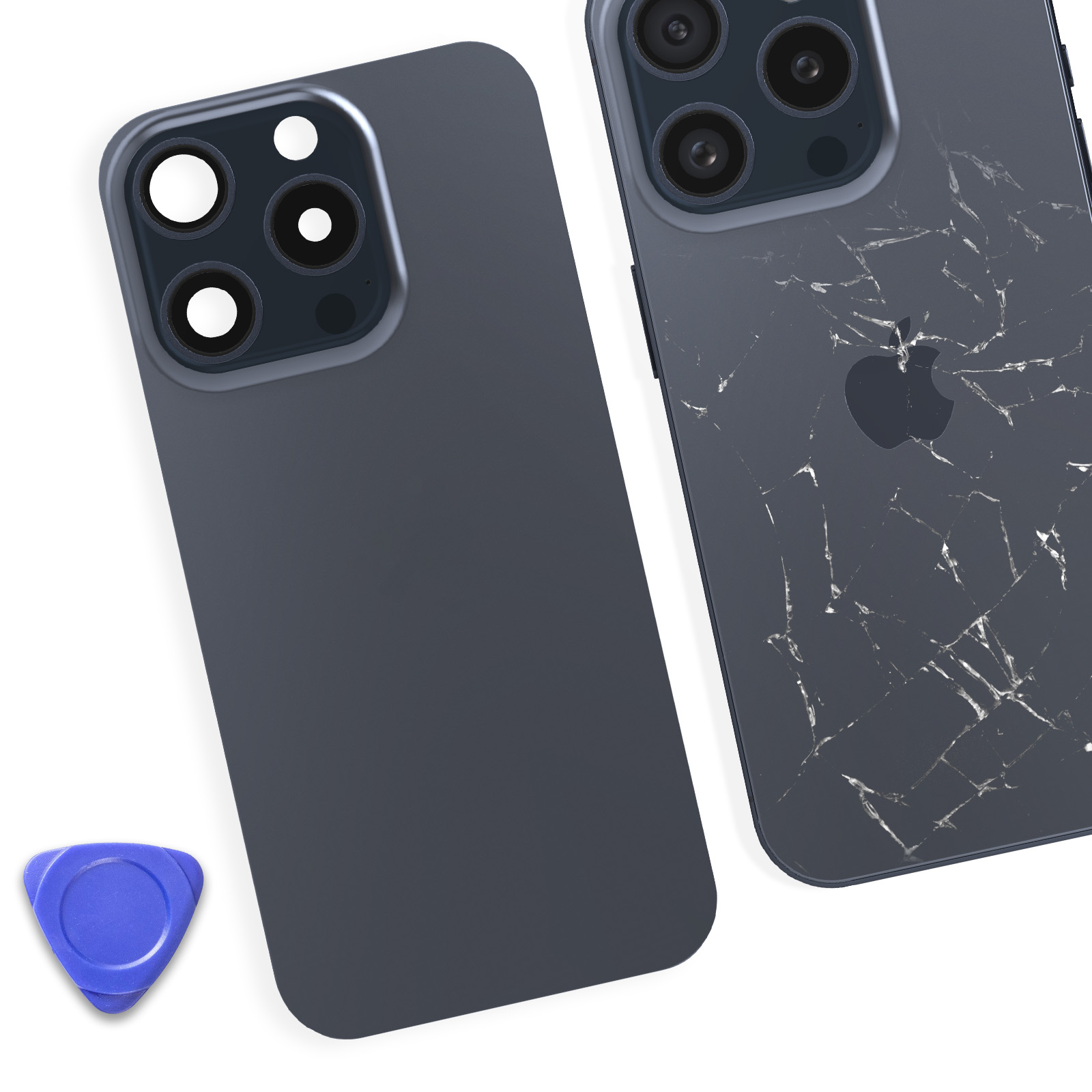 Vitre Arrière Pour IPhone 15 Pro Max – Avec Plaque NFC Et Flash, Logo Apple – Neuf, Générique