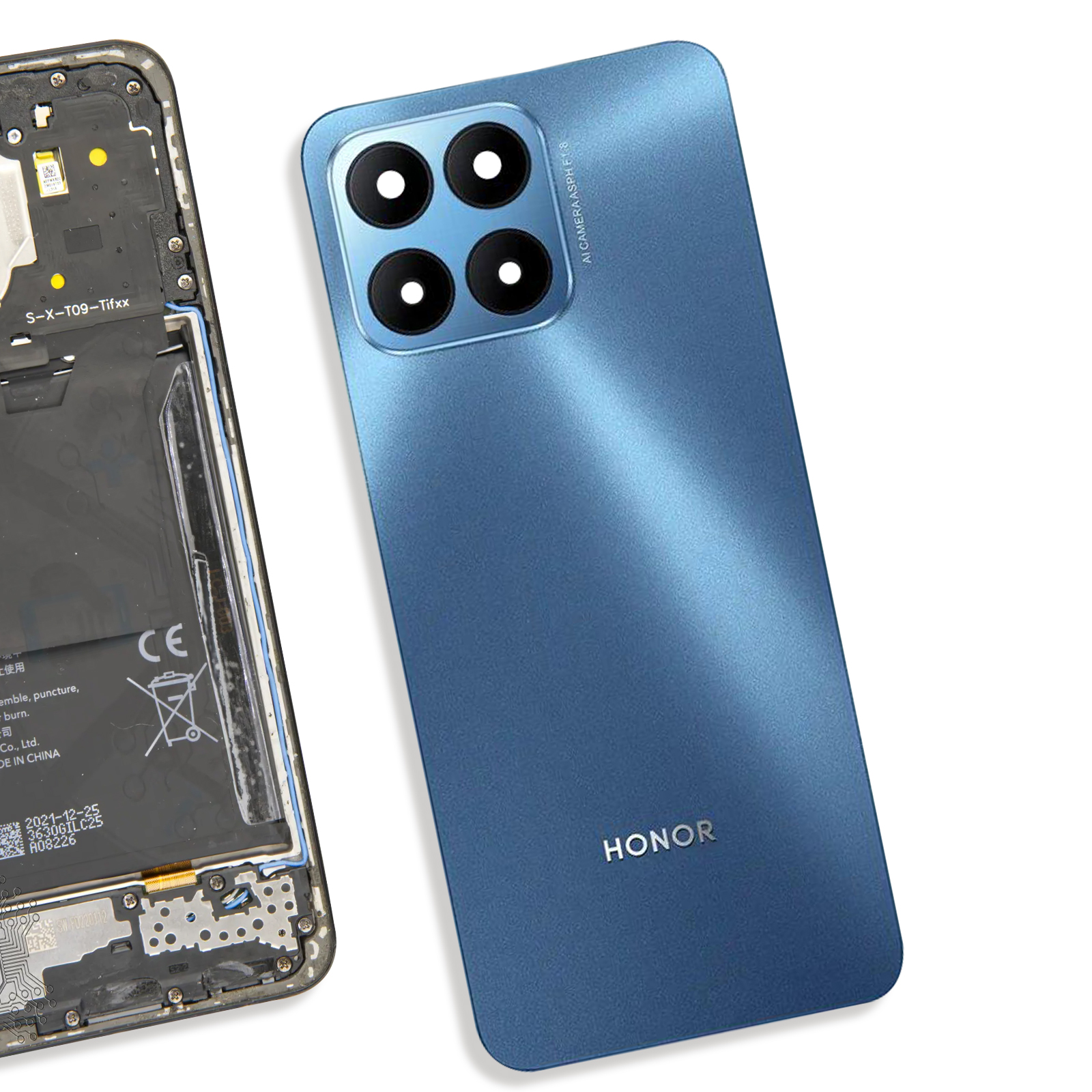 Vitre Arrière Avec Lentille Caméra Bleue Pour Honor 90 - Neuf D'origine - Remplacement Batterie