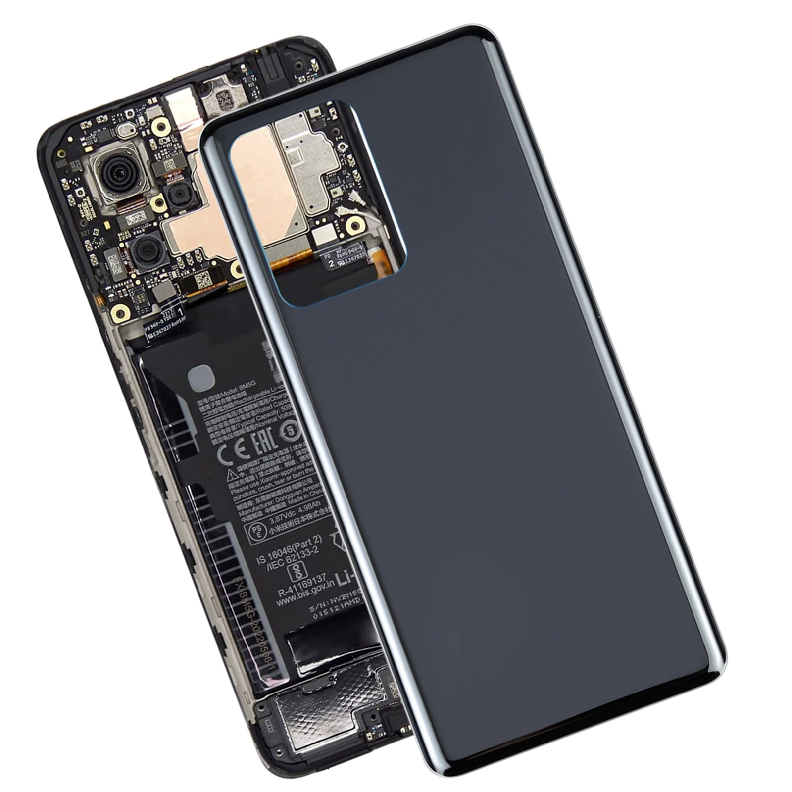 Vitre Arrière Originale Xiaomi Redmi Note 12 Pro 5G Bleu Ciel - Service Pack - Français