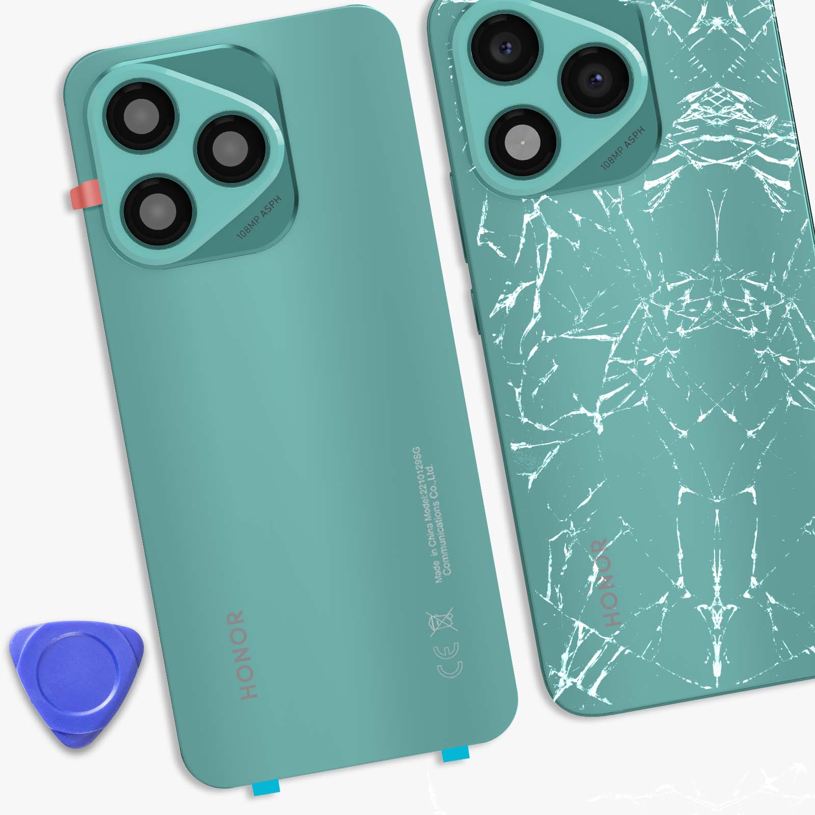 Vetro Posteriore Di Ricambio Per Honor Magic4 Pro – Cover Batteria Verde Con Kit Riparazione (Adesivo E Attrezzi)