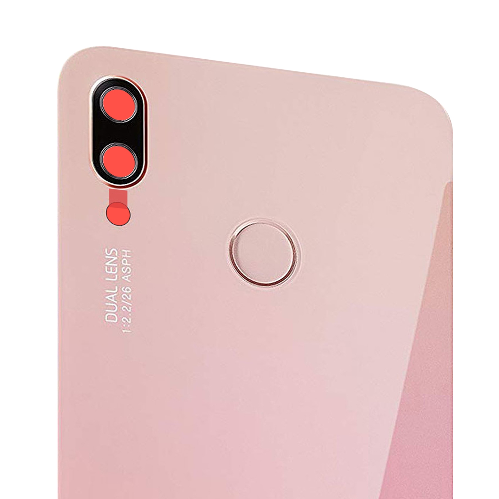 Vitre Arrière Originale Huawei P20 Lite Dorée - Avec Capteur D'empreinte, Neuve