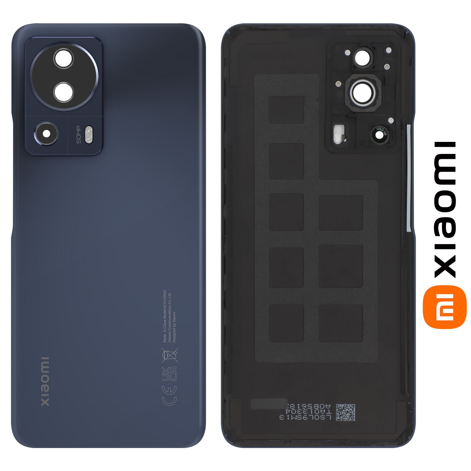 Vitre Arrière (cache Batterie) Adhésive - Pour Xiaomi 11 Lite 5G NE - Noir - Neuf
