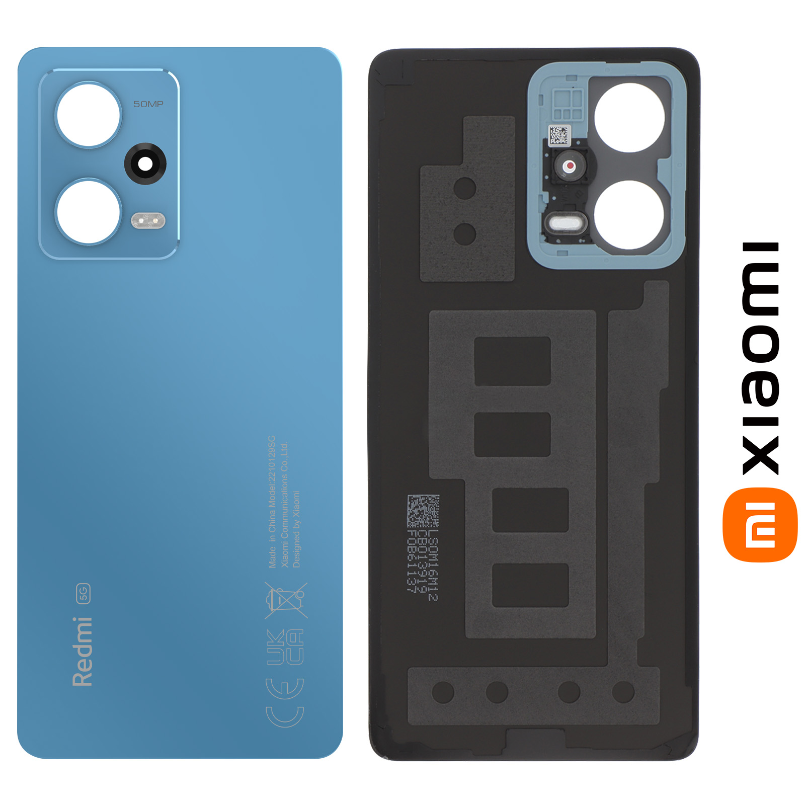 Vitre arrière Noir Minuit OFFICIELLE Xiaomi Redmi Note 12 Pro 5G