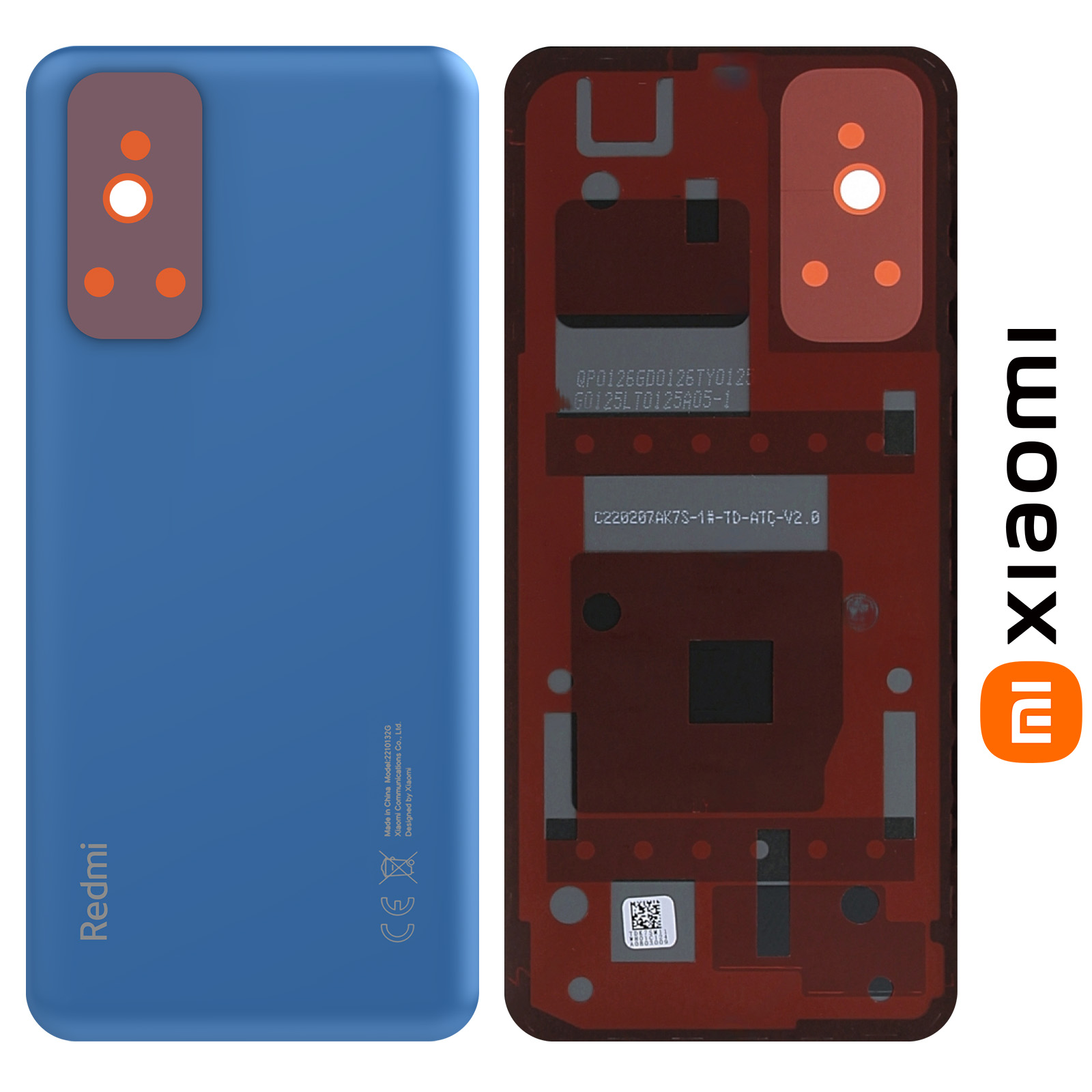 Vitre Arrière Original Xiaomi Redmi Note 14 4G - Bleu (Service Pack) - Français