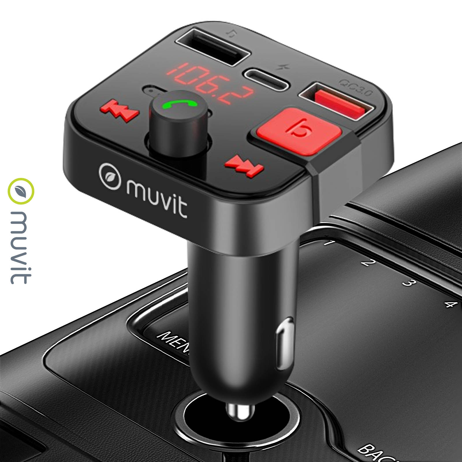 Mohard FM Transmitter Auto Bluetooth 5.3, Ganzmetall PD 30W & QC3.0 18W