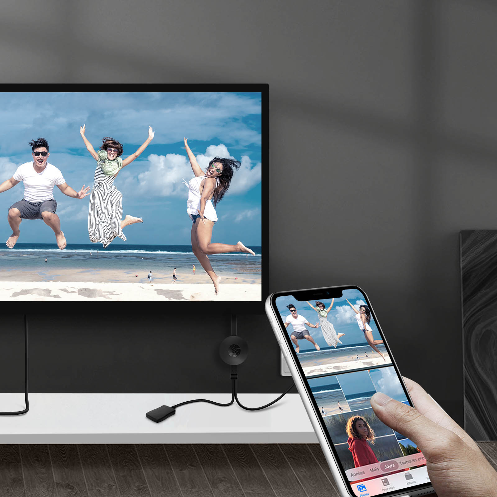 Adaptateur HDMI Sans Fil – Miroir Ton écran En 1080p Sur TV Ou Projecteur, Compatible Android/iOS/Windows/Mac, Simple D’utilisation ! - 8