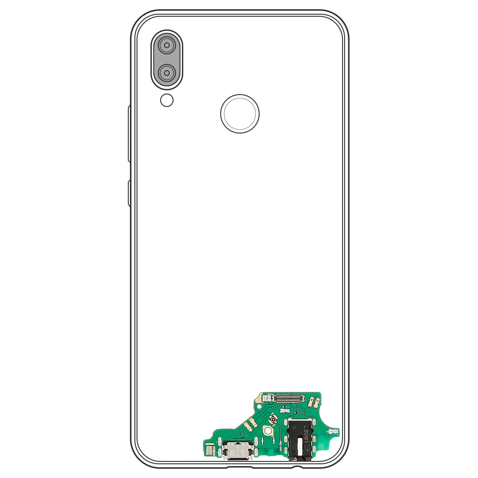 Nappe Circuit Connecteur De Charge USB, Prise Jack Et Micro Pour Huawei P Smart Z, Pièce Neuve D'origine