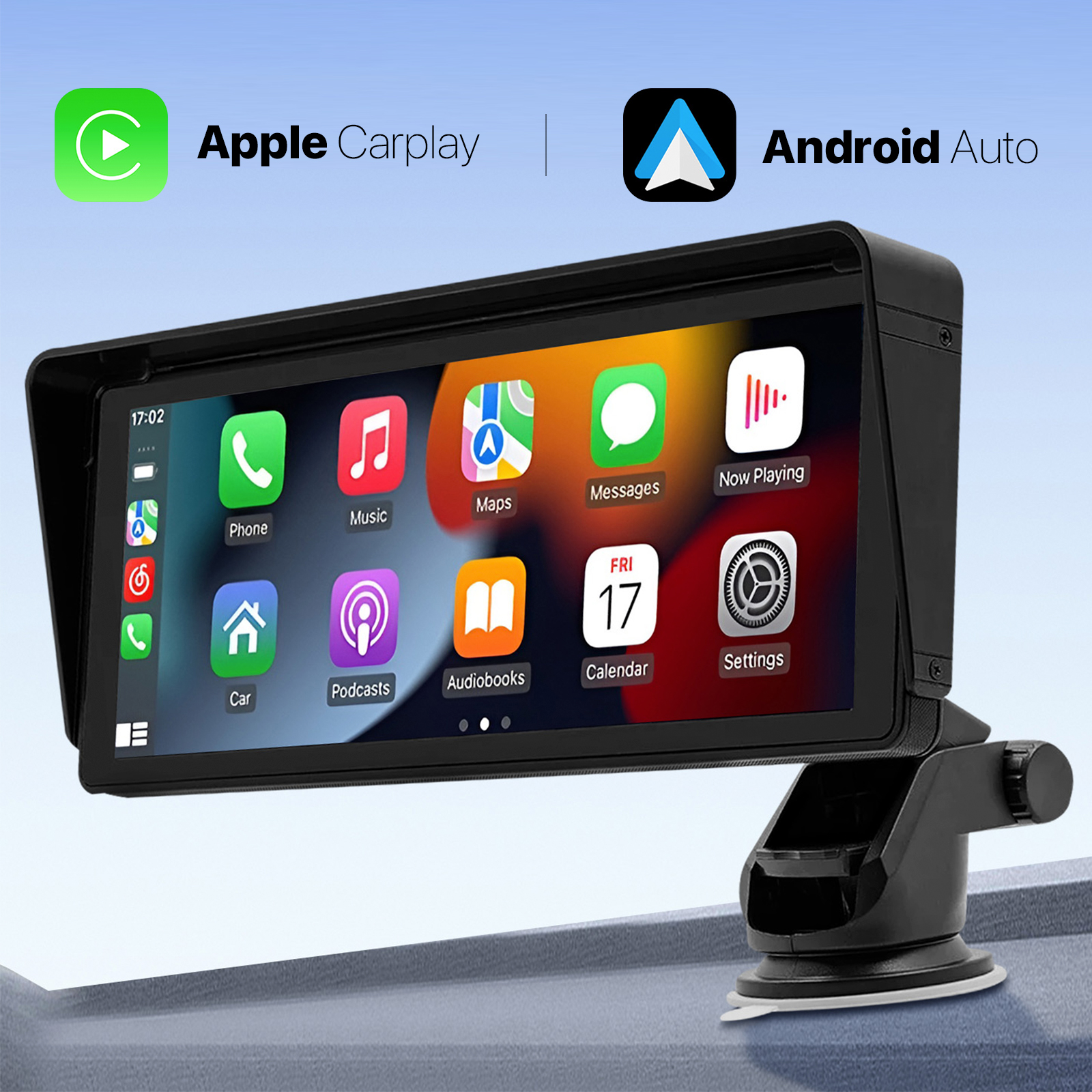 Schermo Carplay Auto Autoradio Portatile 10.26 Pollici Con CarPlay/Android Auto Wireless - Telecamere 4K/1080P, Bluetooth, FM Schermo Auto Bluetooth FM