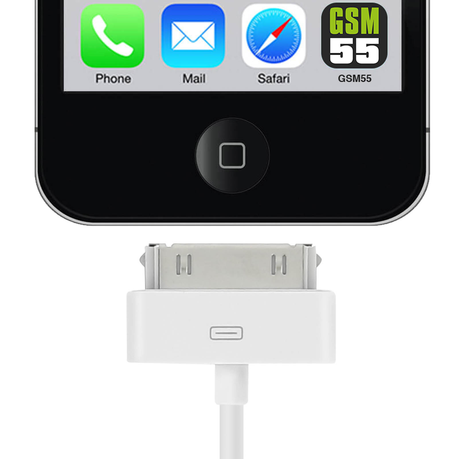 Earpods Lightning Cavo 30 Pin USB Per IPhone 4S/4 E IPad 1/2/3 - Caricabatterie E Sincronizzazione Dati, Vecchio Connettore Indiana Line