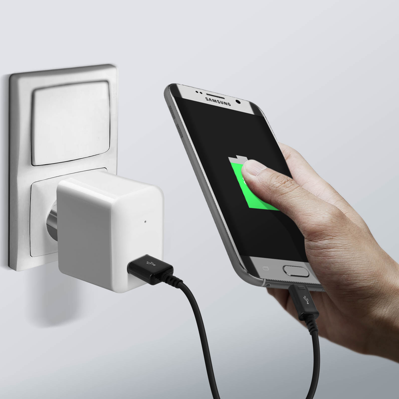 1,2 M 3 En 1 Cable De Cargador Micro USB Para Todos Los Tel&eacute;fonos Una