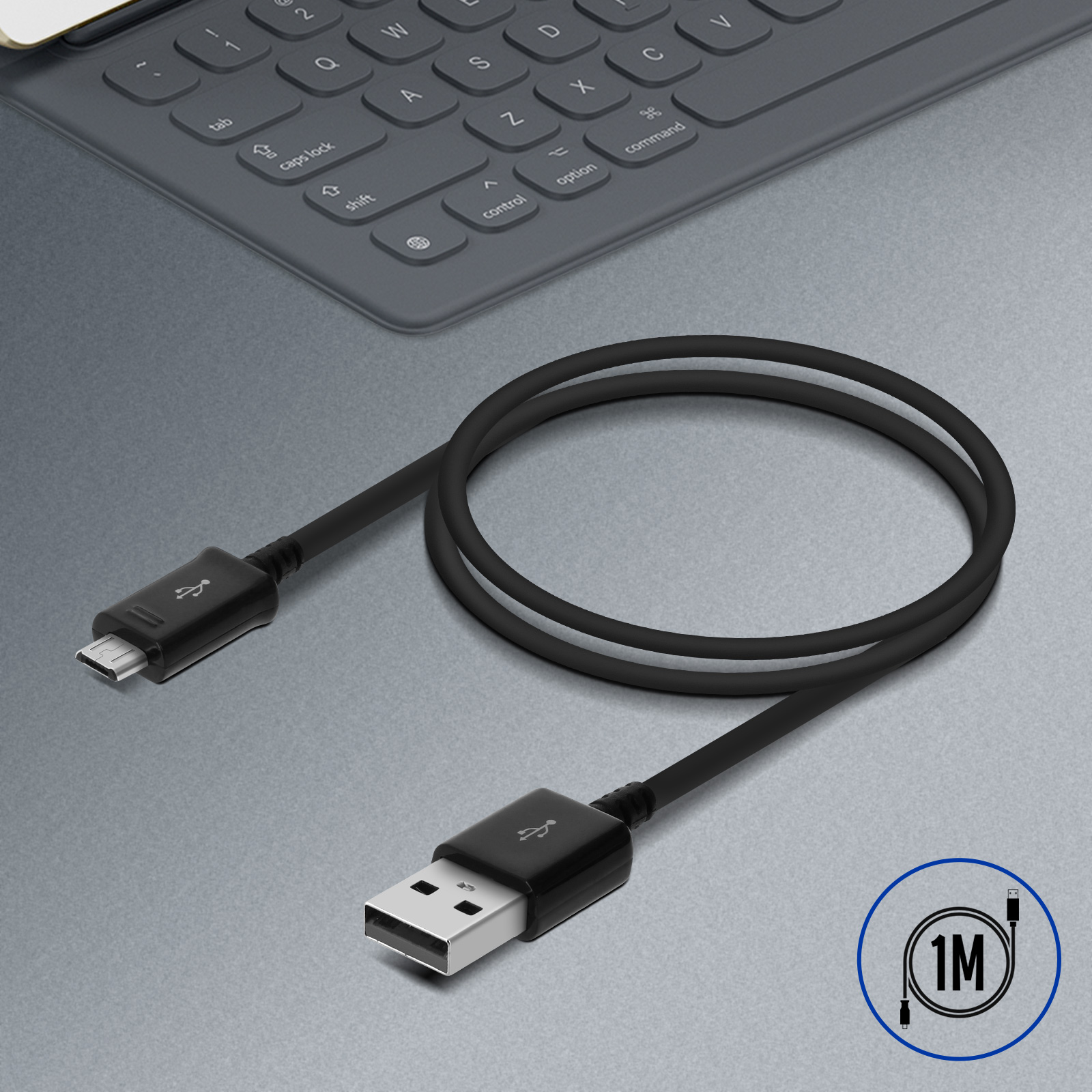 Cavo micro USB per tablet Android Cavo USB intrecciato da 1 m, cavo USB per ricarica rapida, compatibile con Samsung S7/S6/S5, HTC, Huawei, Sony, Nexus, Nokia, Tablet, PS4 e molto altro ancora