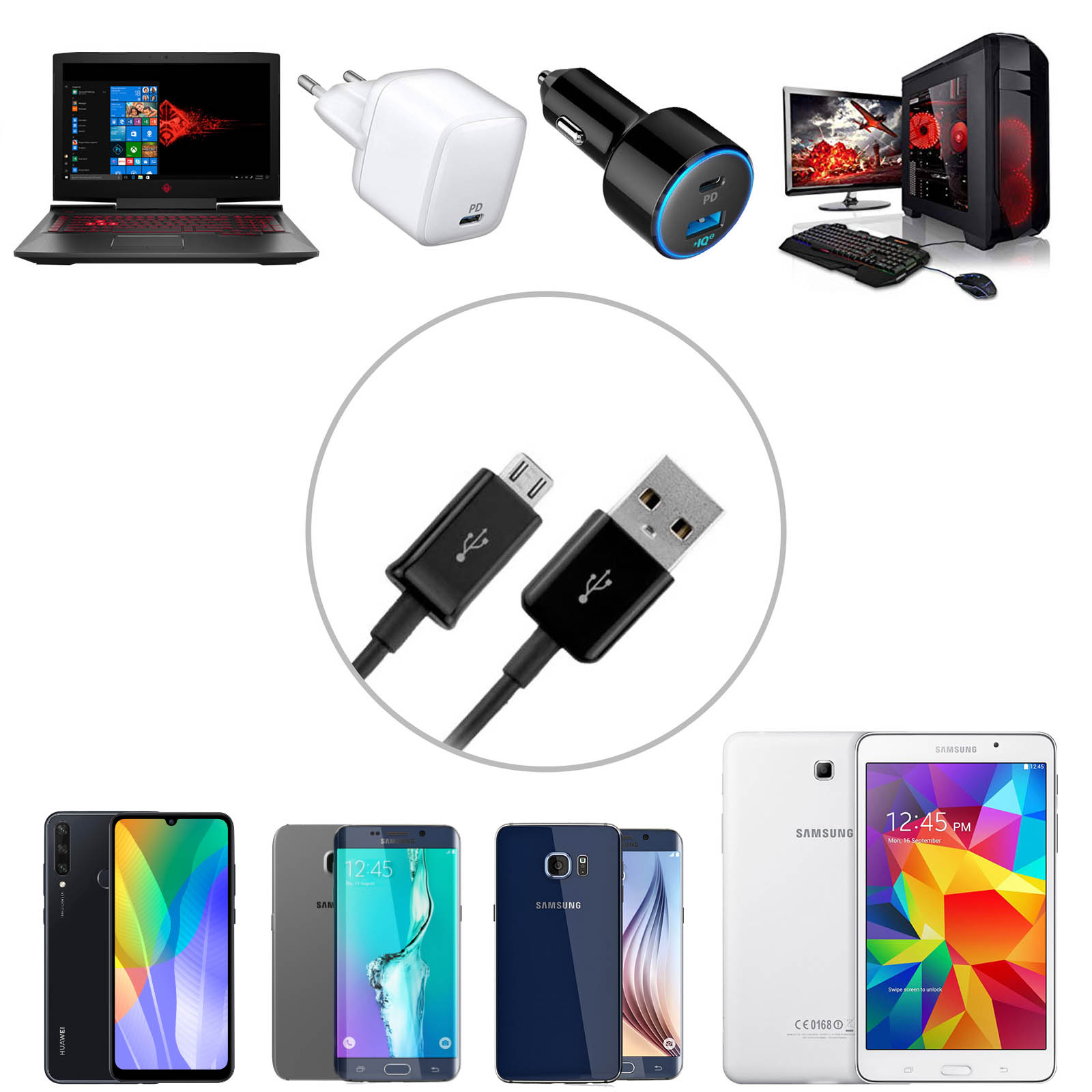 Fasgear 2x Cavo Micro USB Lungo 5 Metri - Ricarica Rapida E Sincronizzazione Per PS4, Android E Altro