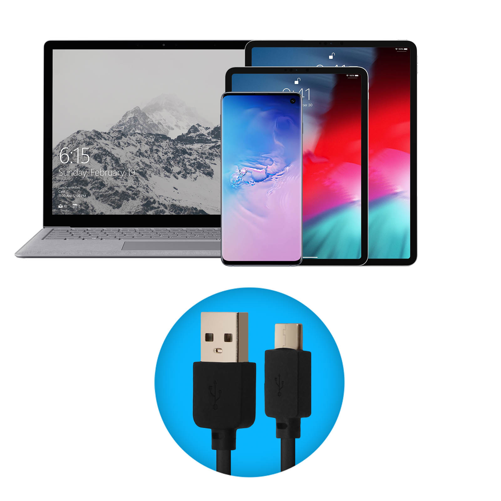 Cavo di sincronizzazione e ricarica, USB-C > USB-C, 1,0 m