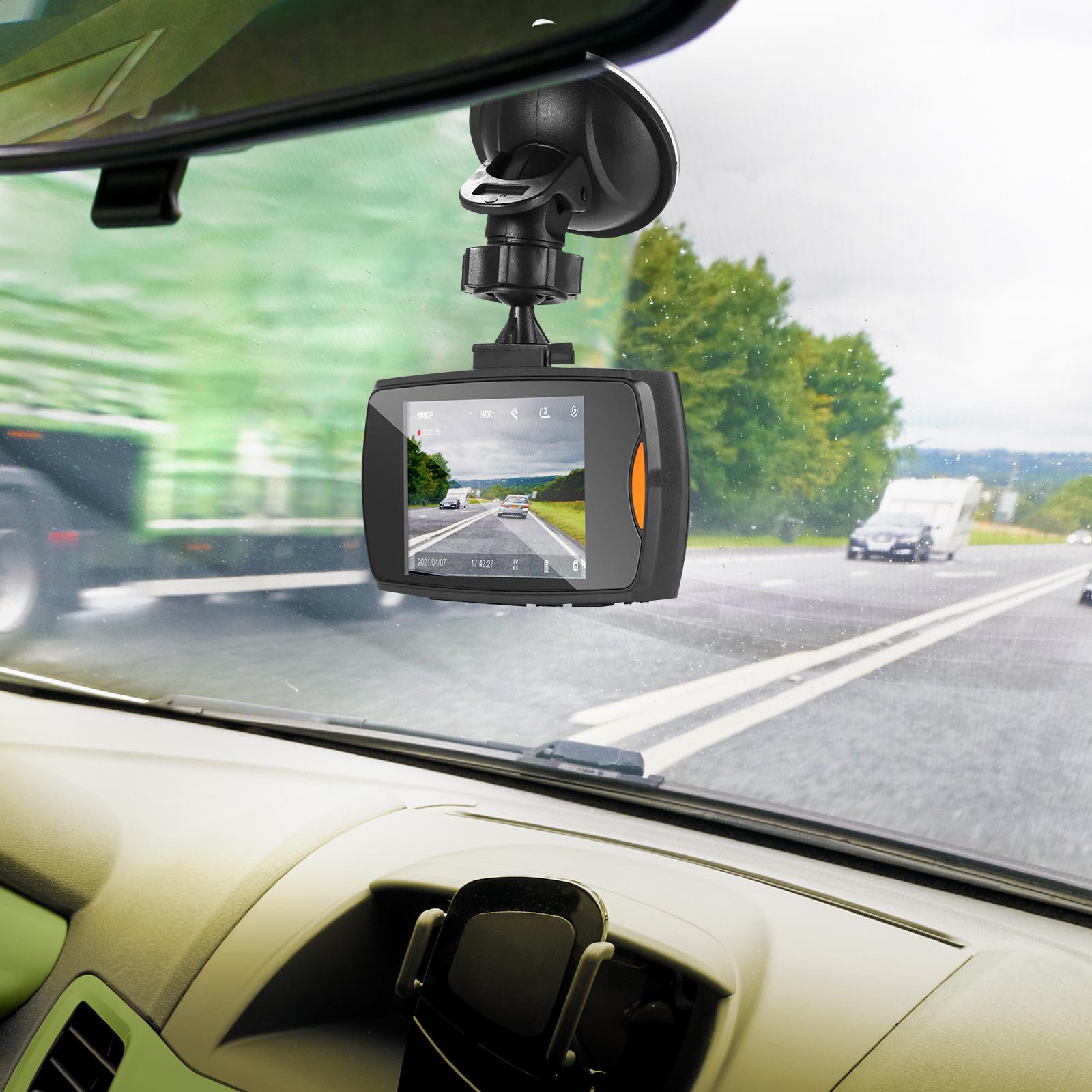 Dash Cam 3 In 1 Per Auto – Videocamera Frontale E Posteriore Con Schermo 4.0'' – DVR Con Visione Notturna E Parcheggio 24h – Grandangolo 120°