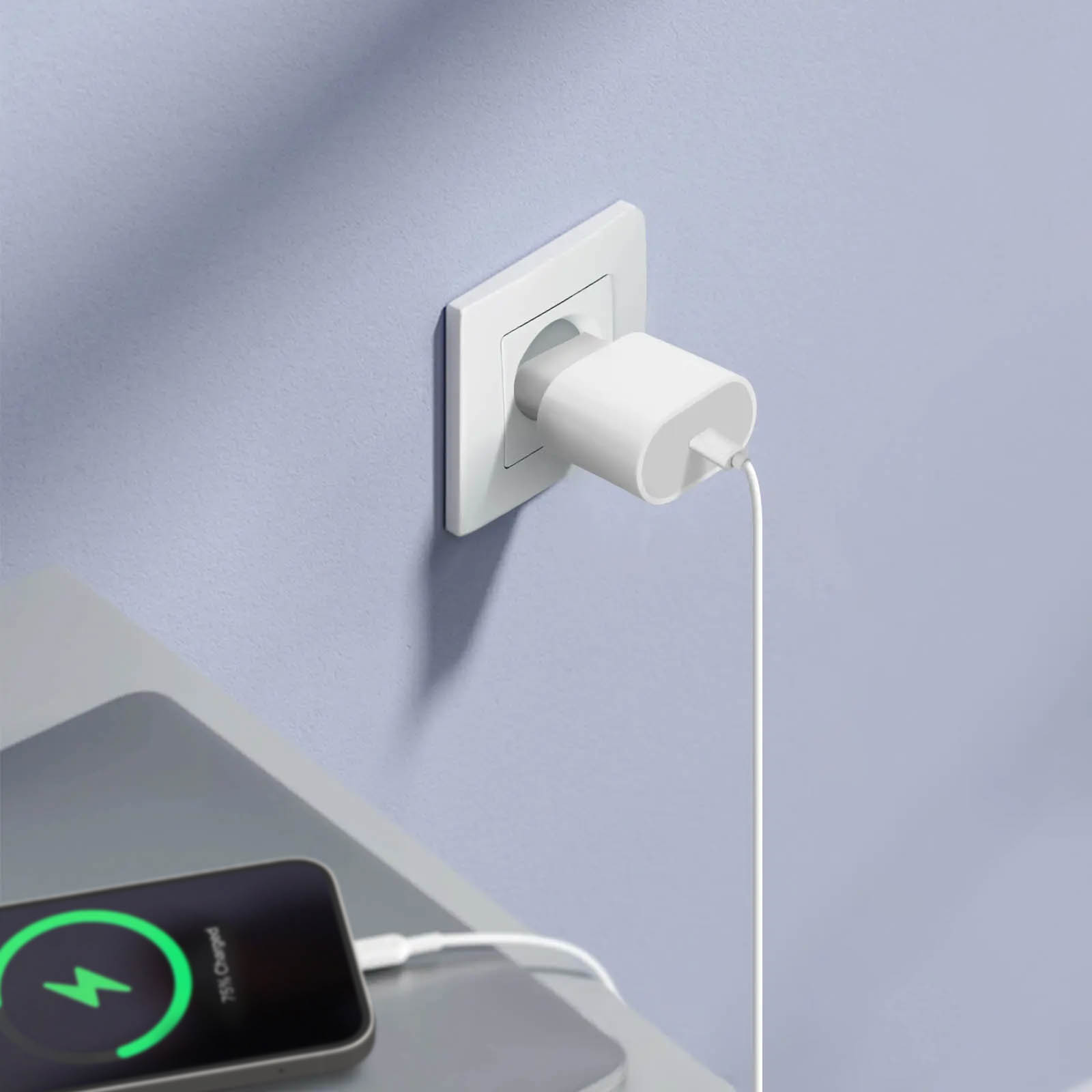 Baiwwa Cavo USB Type-C 1 Metro, 2Pezzi Cavo USB A USB C Ricarica Rapida 3,1A Nylon Cavi USBC per iPhone 15 16 Pro, Samsung Galaxy S24 S23 Plus A15 A55 -Bianco