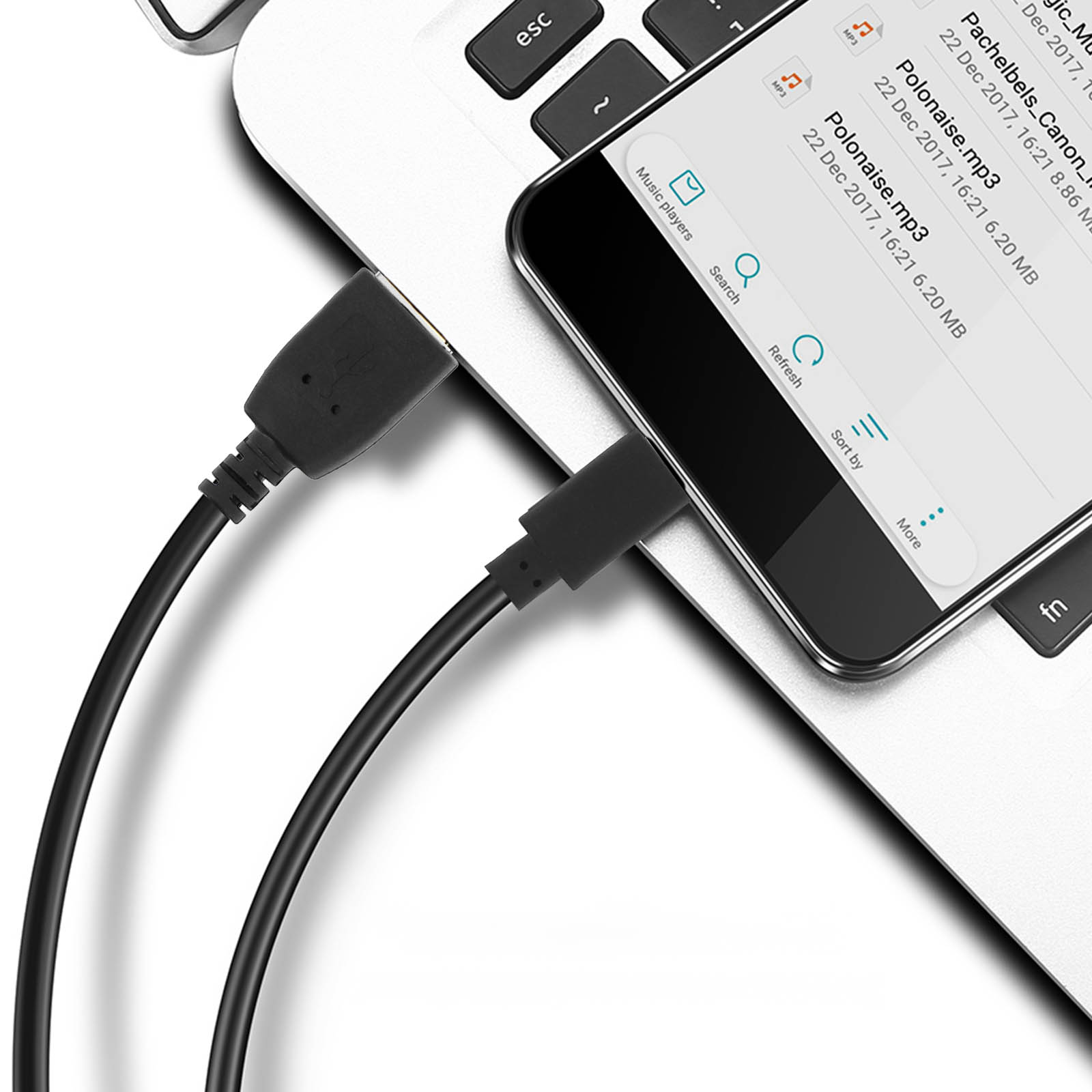 Slabo Cavo USB 3.1 Tipo C Per BQ Aquaris X/X Pro – Ricarica Veloce E Trasferimento Dati 10 Gbit/s, 1 Metro, Nero