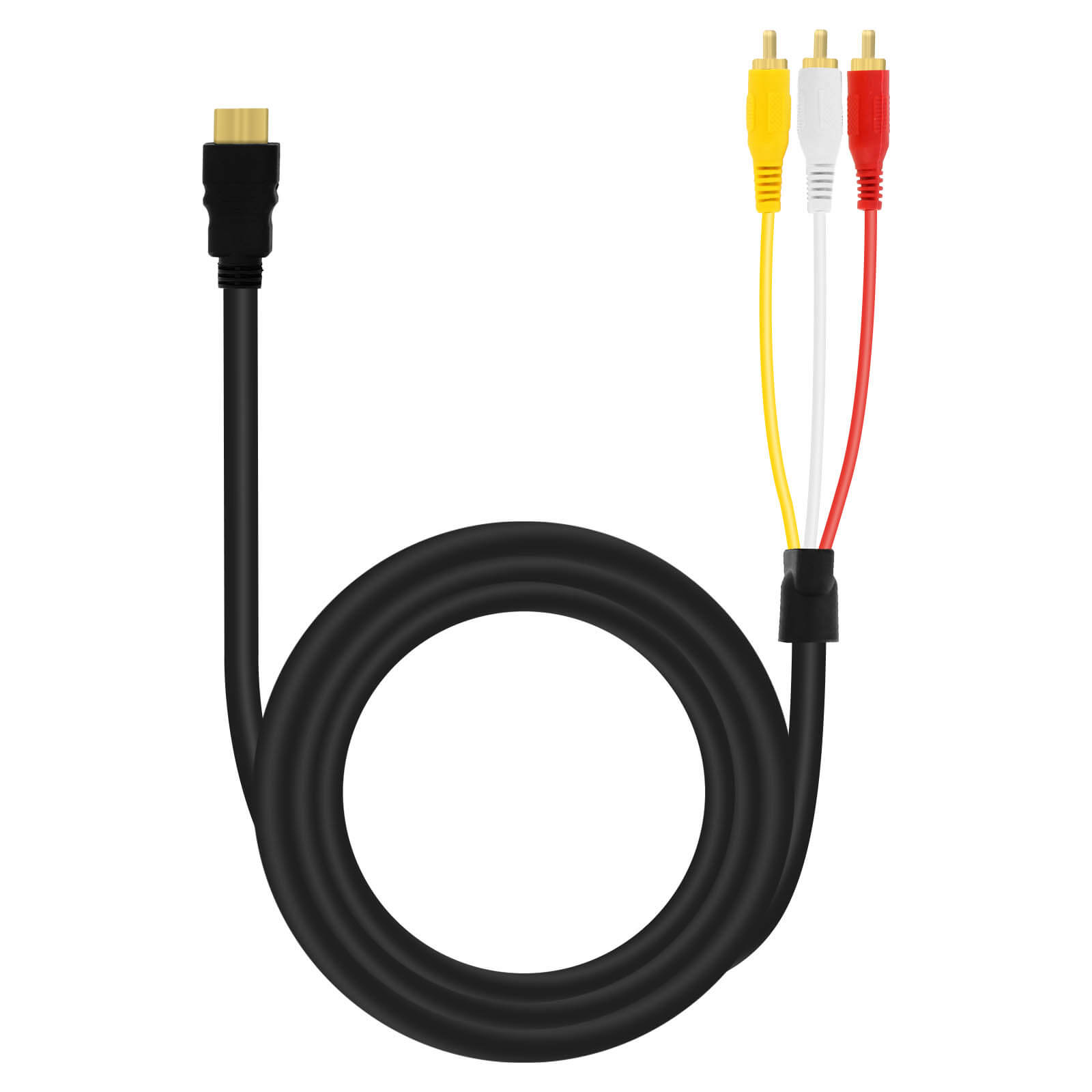 Câble Vidéo HDMI vers 3x RCA Mâles LinQ Noir Français