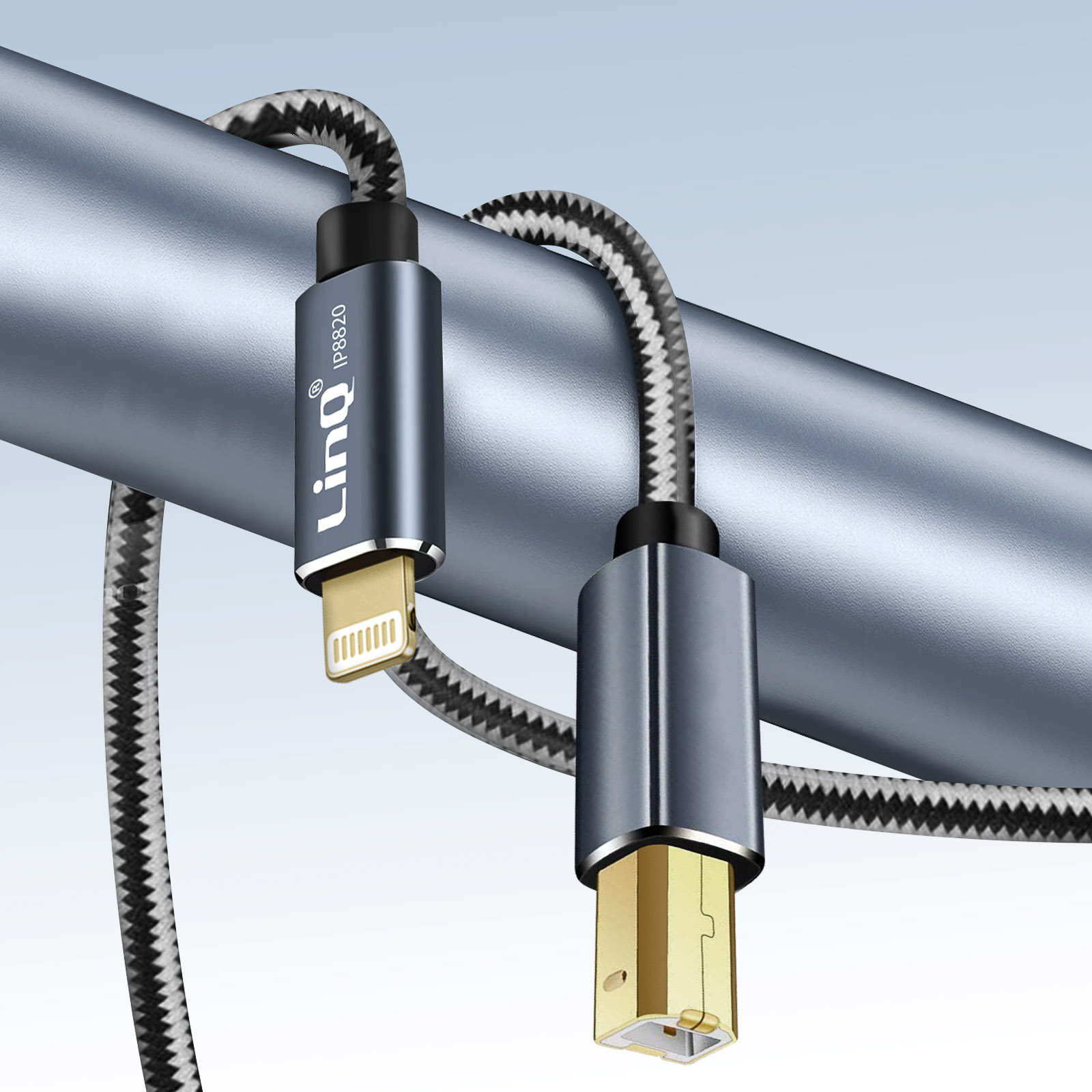 DCNETWORK Cavo per stampante, da USB C e USB-A a USB-B, in nylon intrecciato ad alta velocità, per stampanti HP, Canon, Dell, Epson, Brother, Lexmark, Xerox, Samsung, Piano DAC e altro