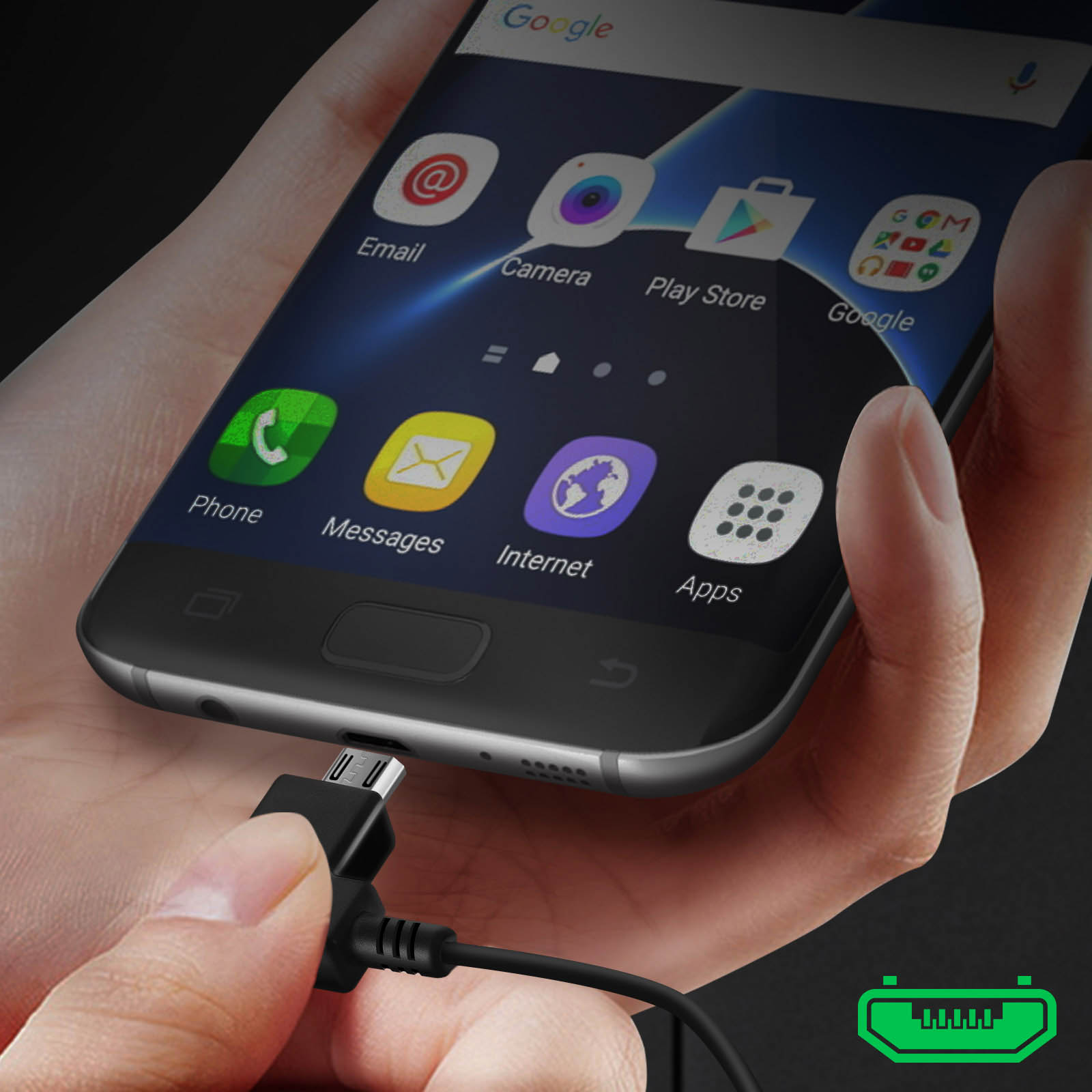 PRO SIGNAL - Cavo da USB A a USB Mini B ad angolo retto, 1 m