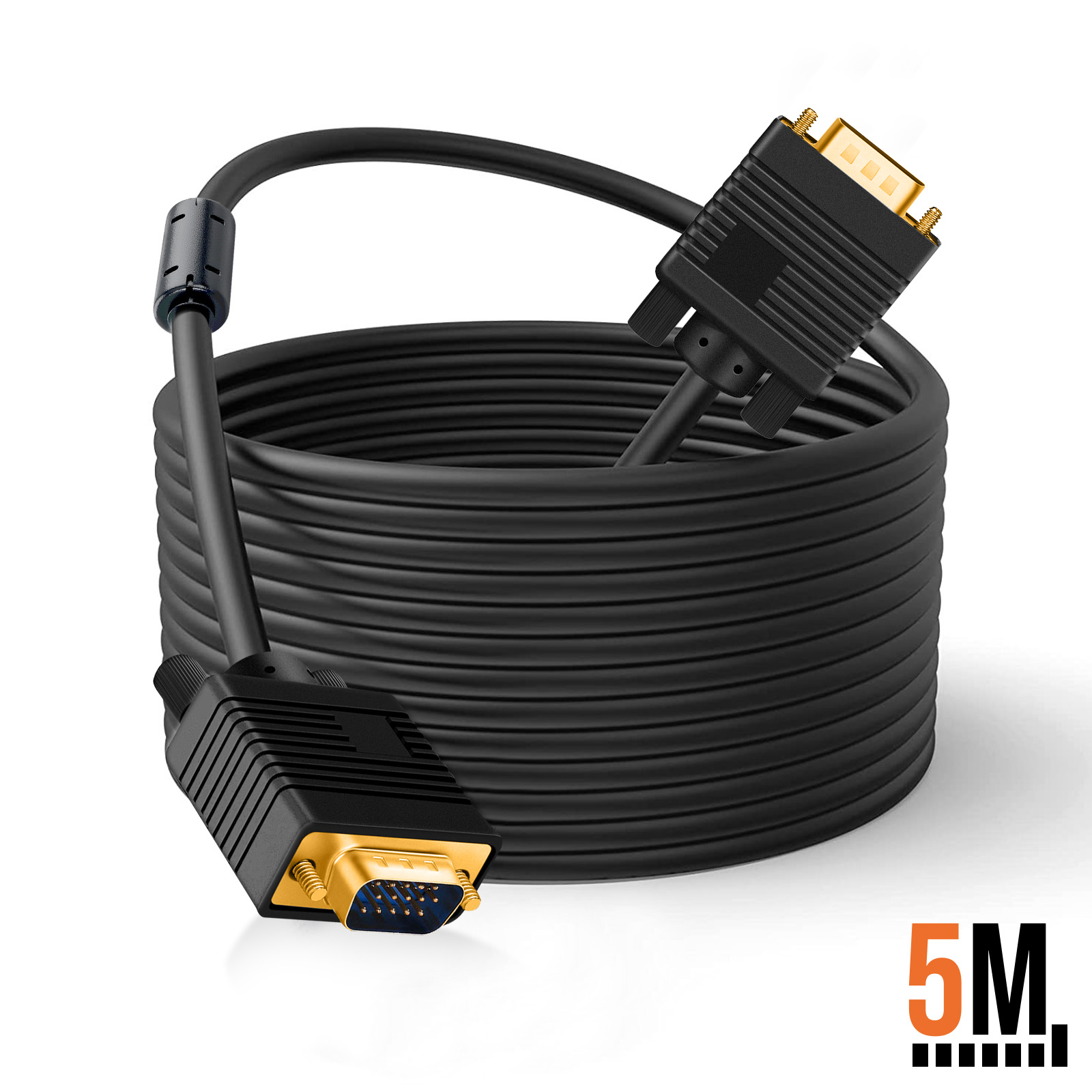 Câble VGA 1,8 M Omivine - Full HD 1080p, Connecteur D-Sub Mâle à Mâle, Parfait Pour PC, écran, Vidéoprojecteur