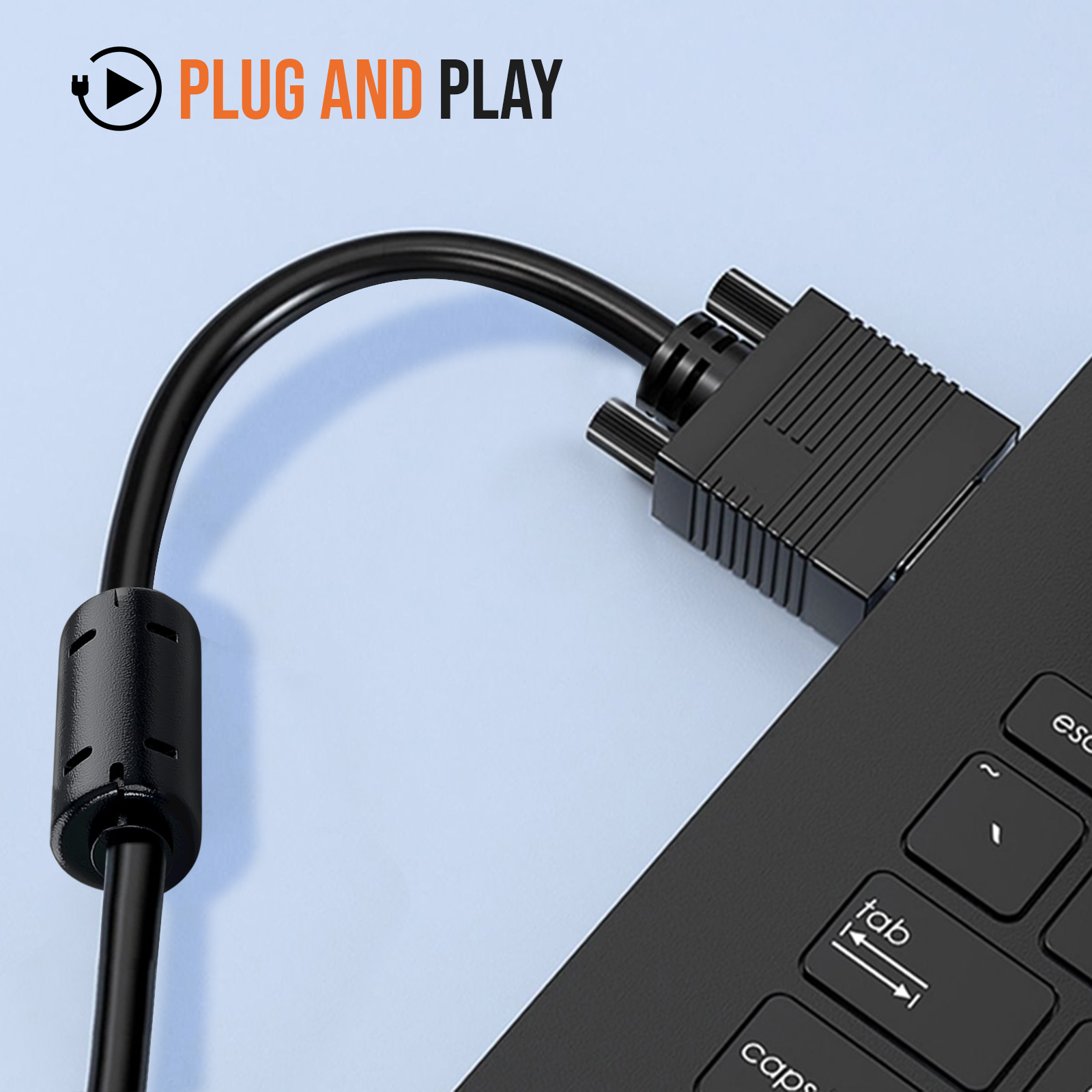 Cavo VGA Maschio-Maschio 1,5 M LFHUKEJI - Collegamento PC A Monitor O Proiettore