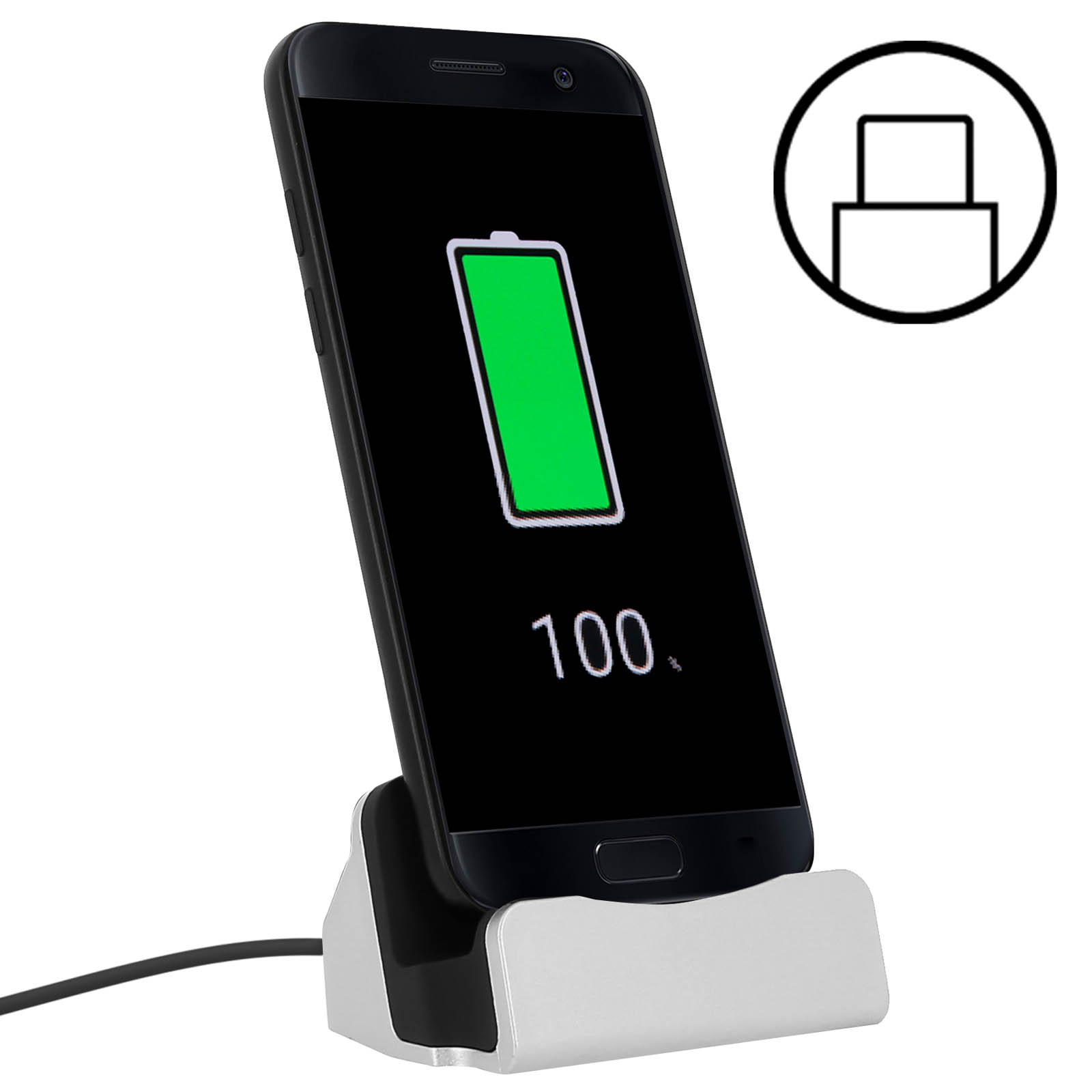 K-S-Trade Docking Station USB Type C Per IiiF150 B2 Ultra – Carica E Sincronizzazione Dati, Nero
