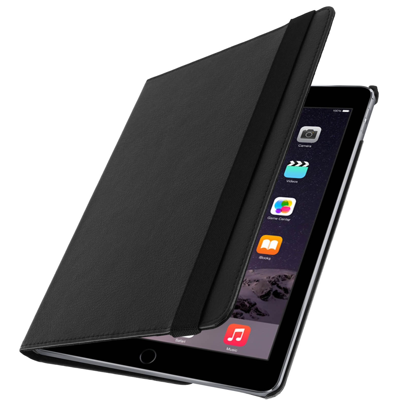 Flyorigin Housse IPad 9,7 Pouces 360° Rotation - Compatible IPad 6 (2018)/iPad 5 (2017)/iPad Air 1 & 2 - Veille Automatique