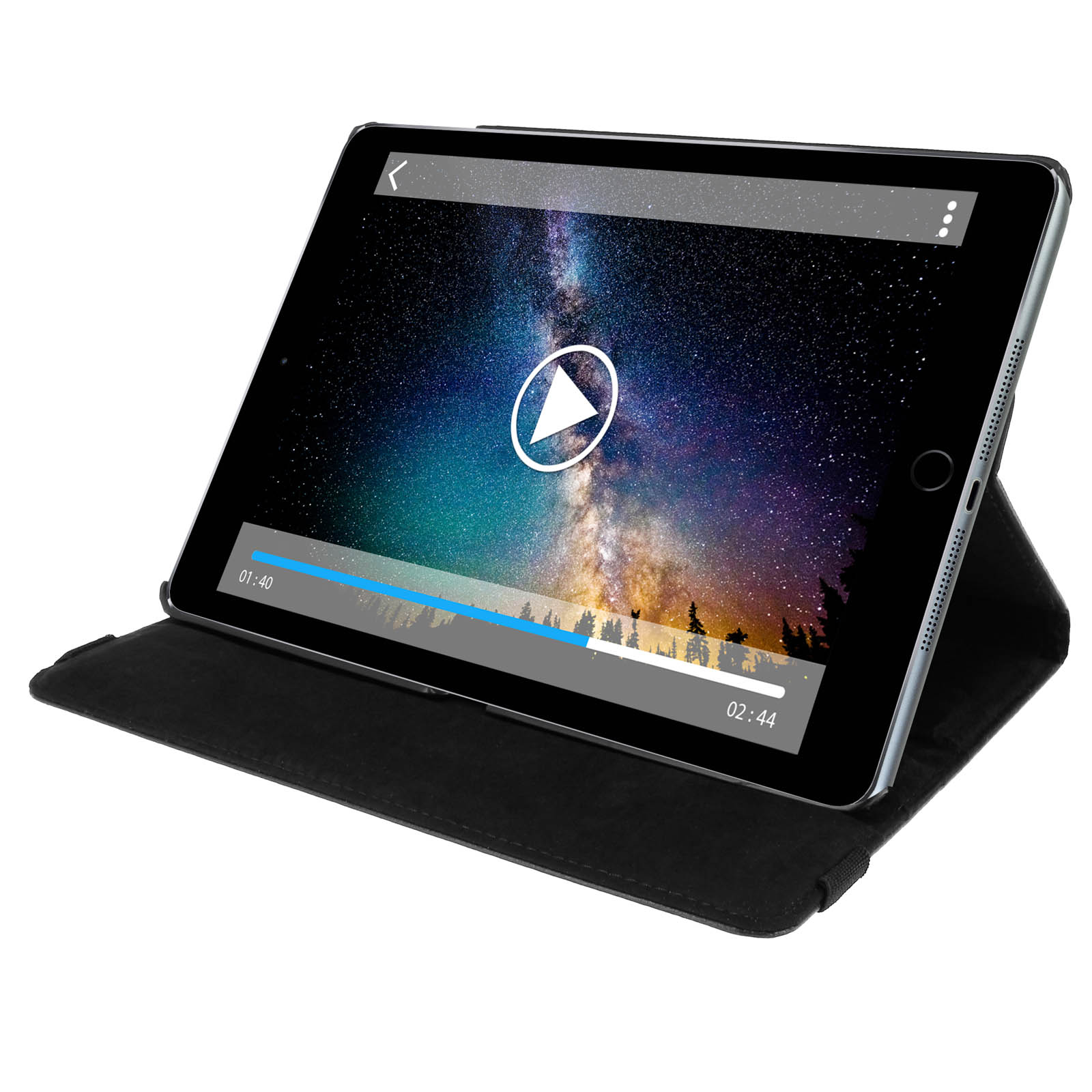 Navitech Custodia Nera Con Supporto Girevole 360 E Pennino