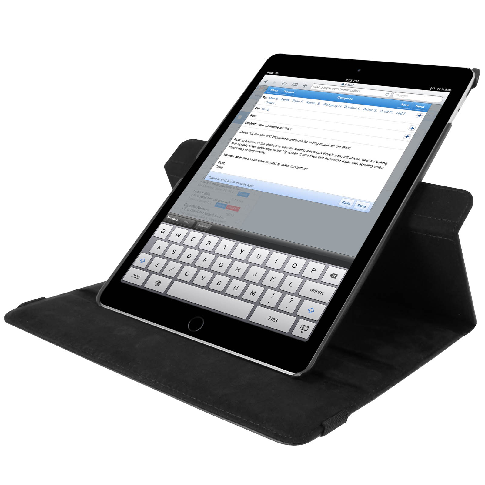 Custodia girevole a 360° per iPad da 10,2, compatibile con iPad di