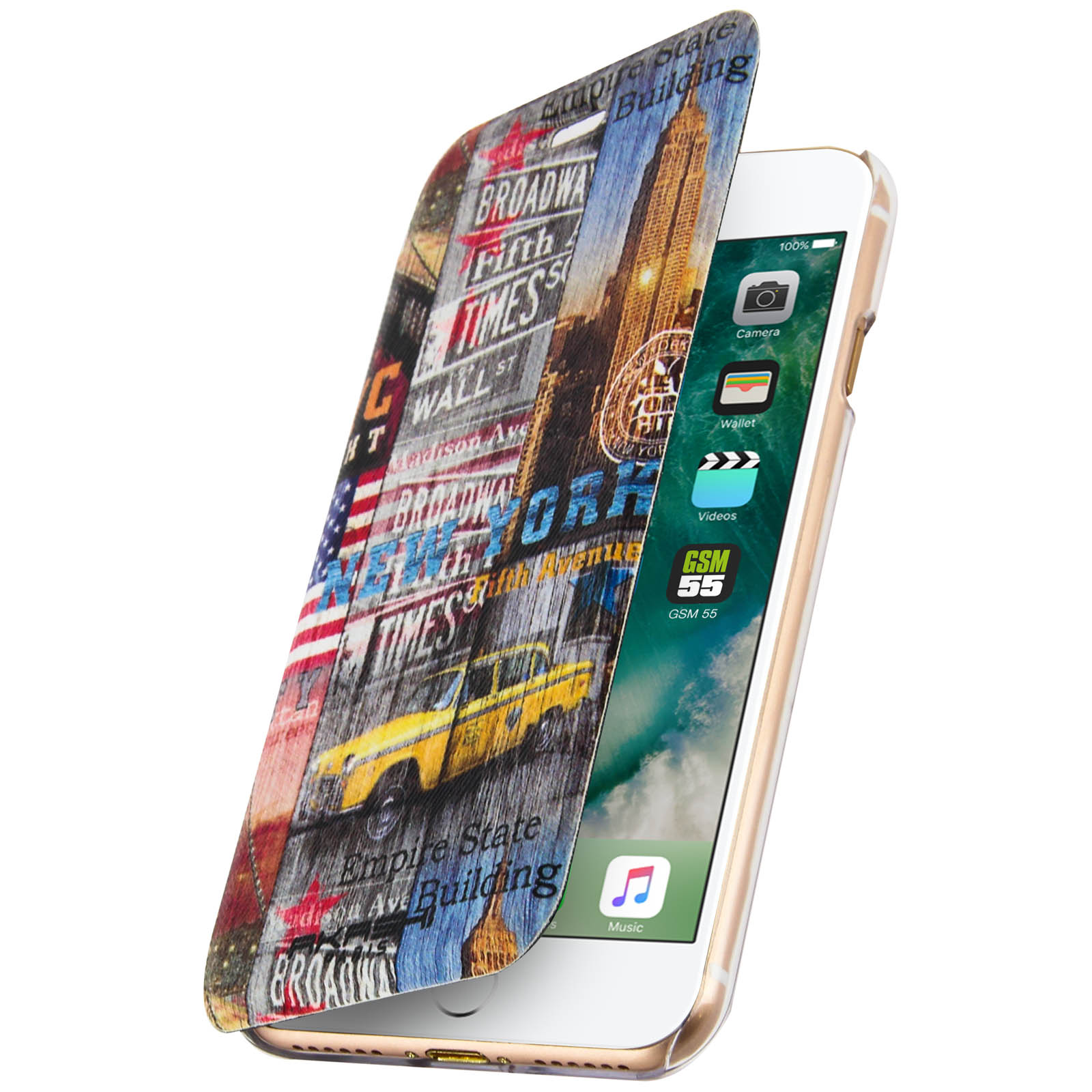 Coque Folio Avec Clapet Pour IPhone 7 / 8 / SE 2020 - Marque Akashi, Protection Complète, Modèle KT8974